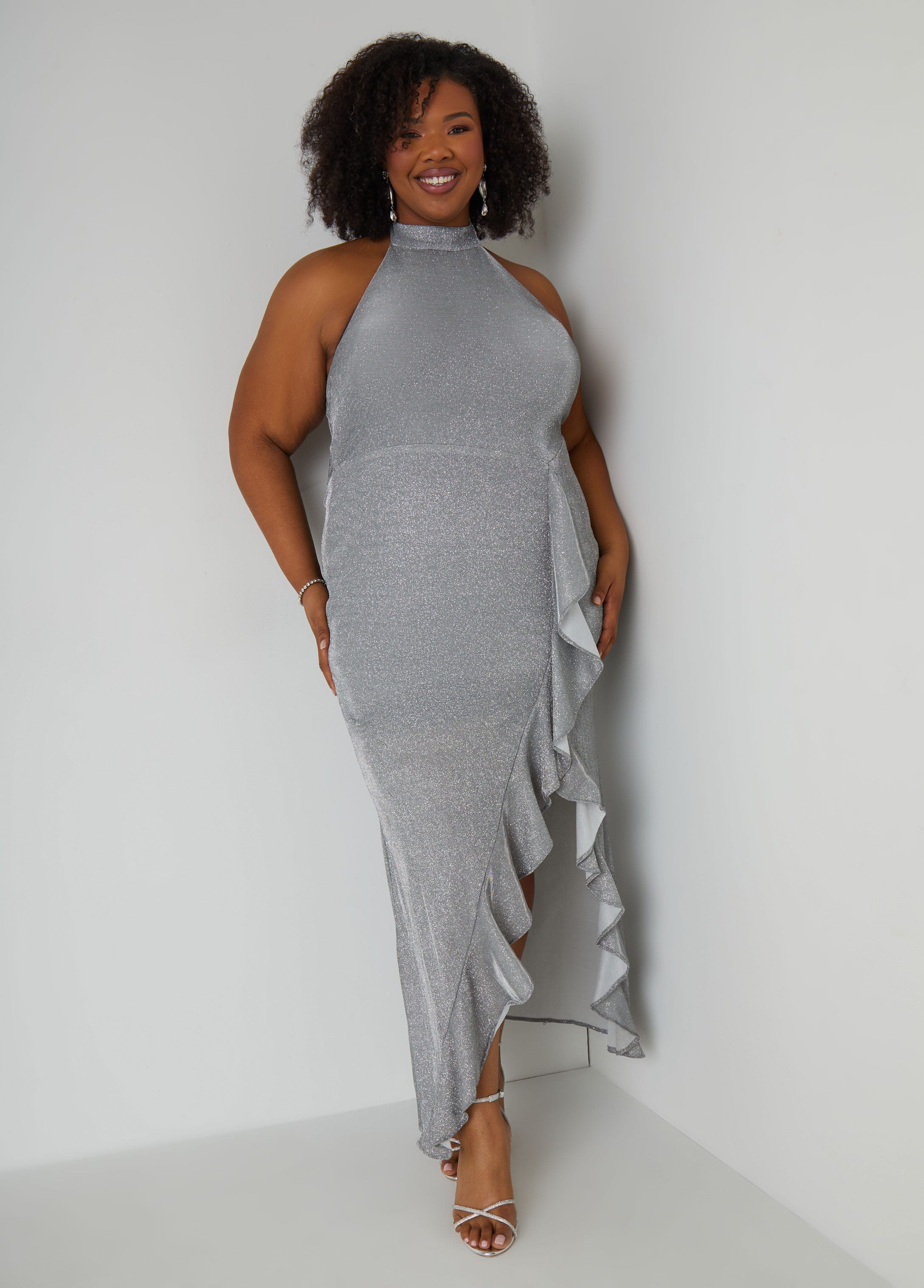 Metallic Halter Gown - Image 5