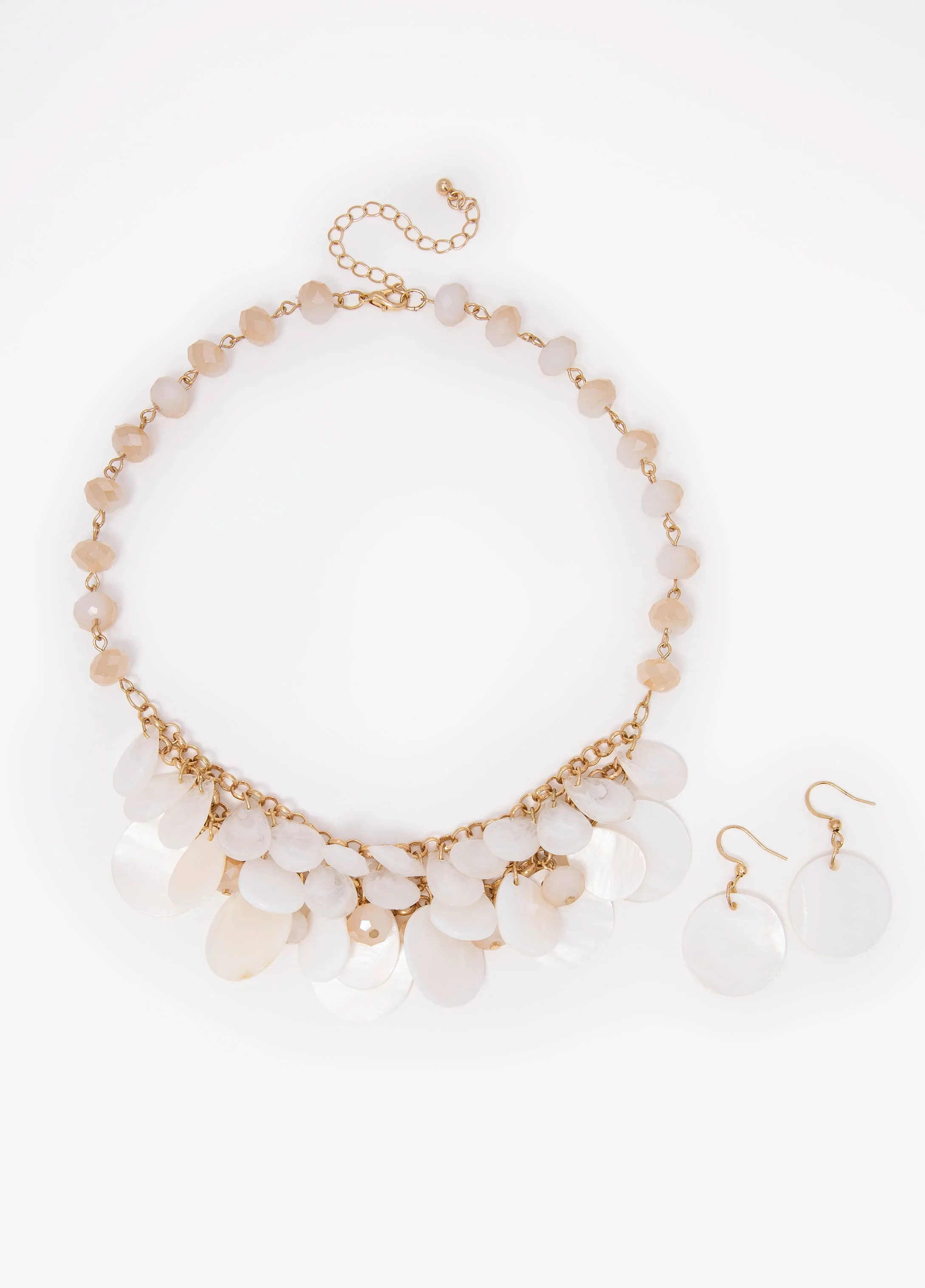 Faux Mother Of Pearl Necklace Set - Image 2