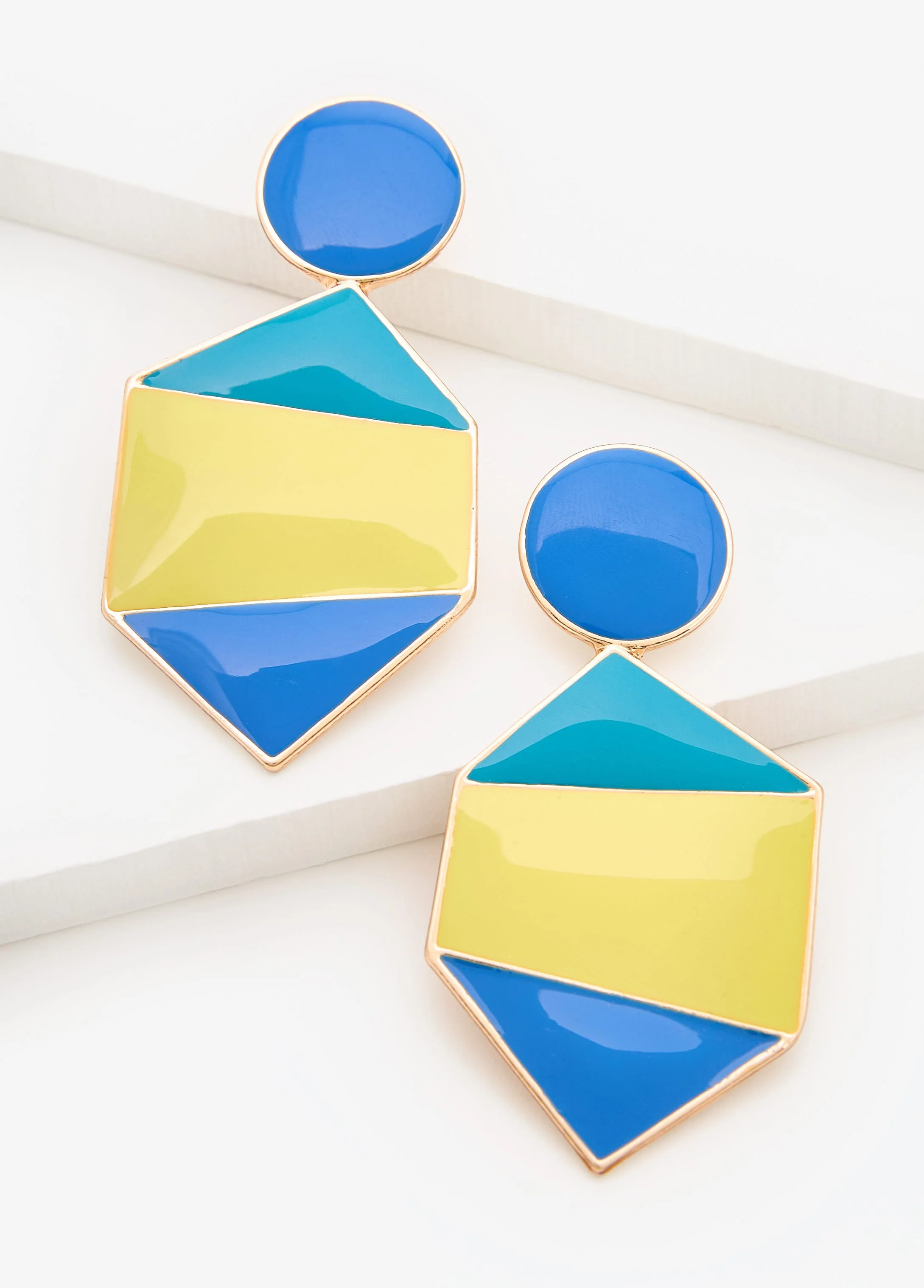 Dangle Colorblock Earrings