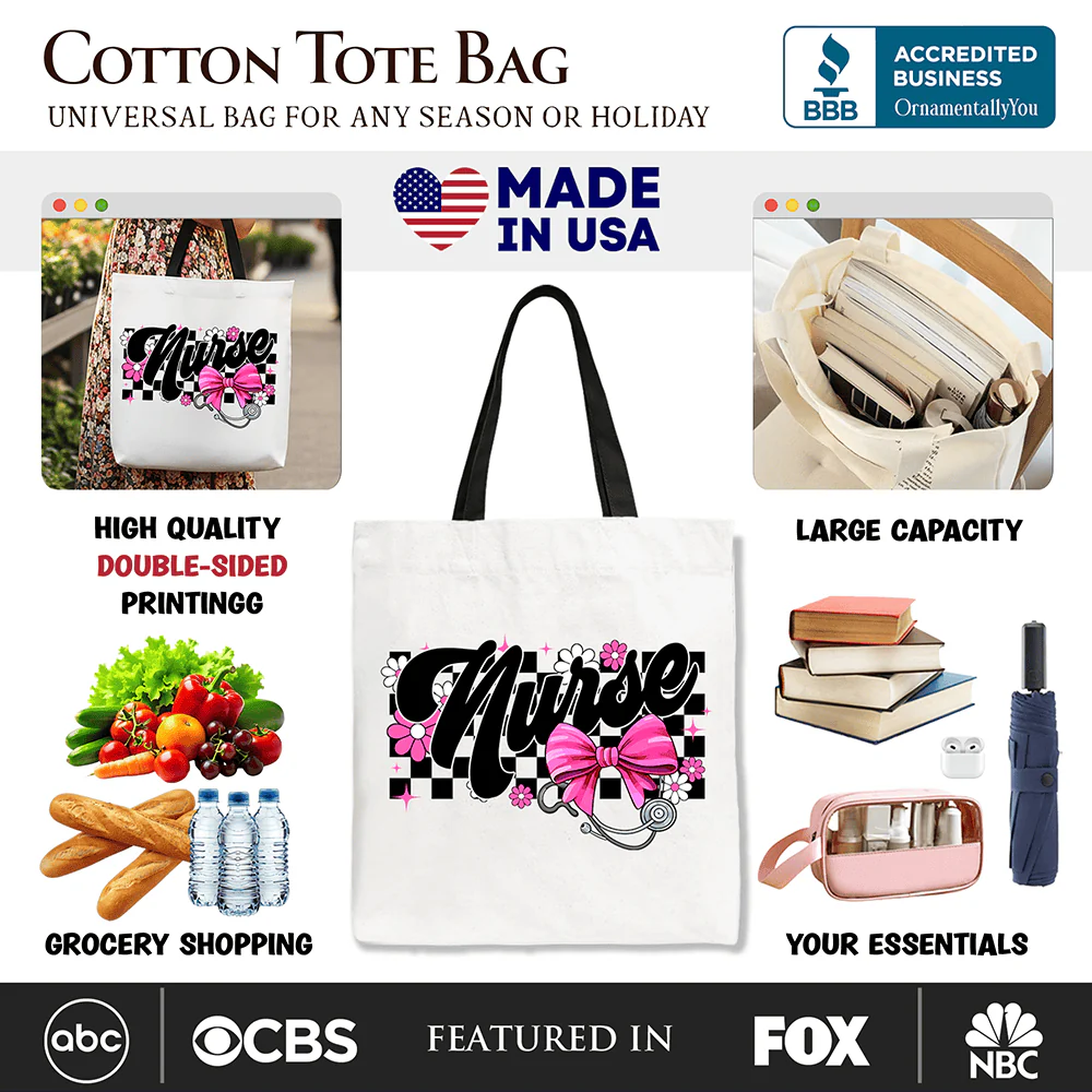 Nurse Canvas Tote Bag - Image 4