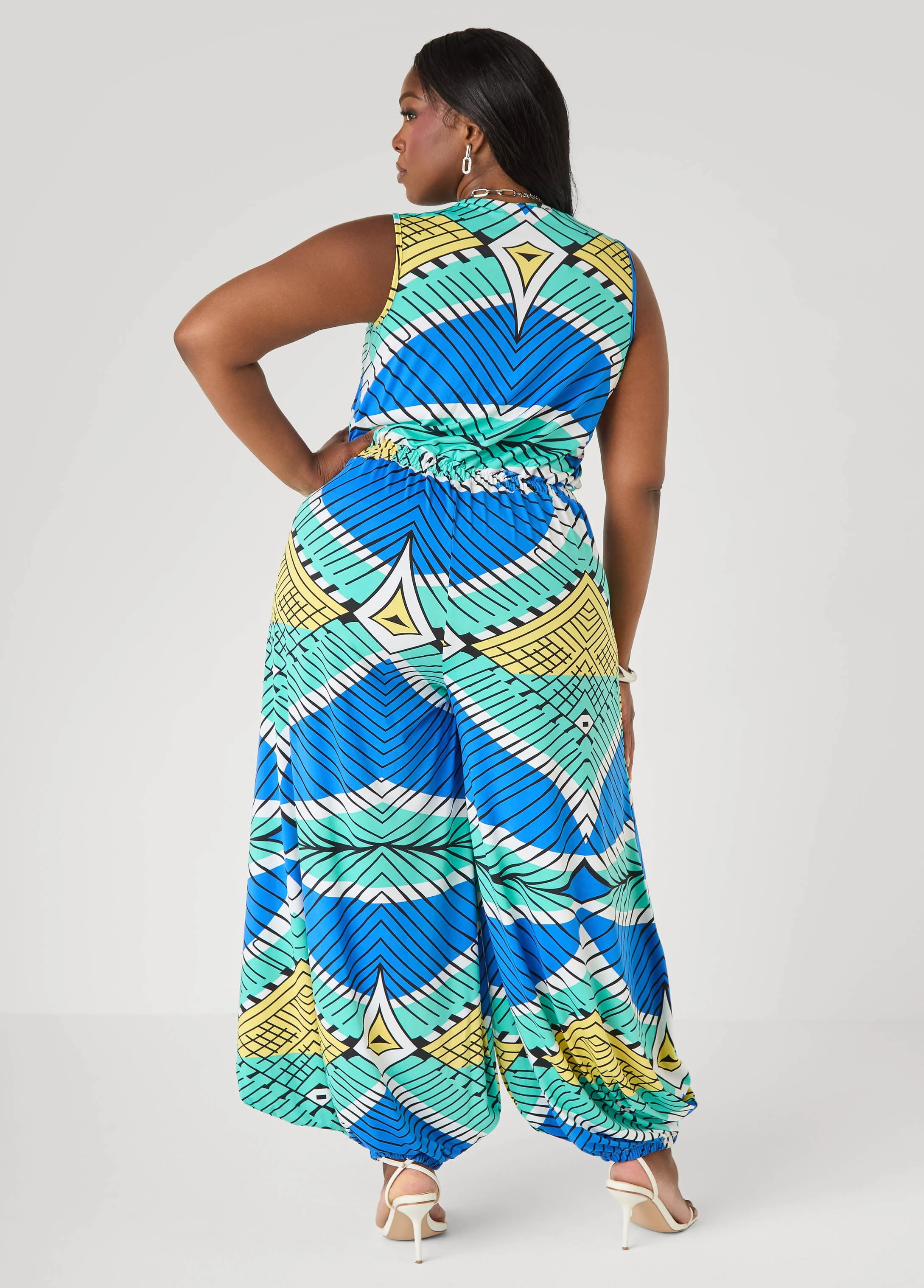Printed Balloon Leg Jumpsuit - Image 6