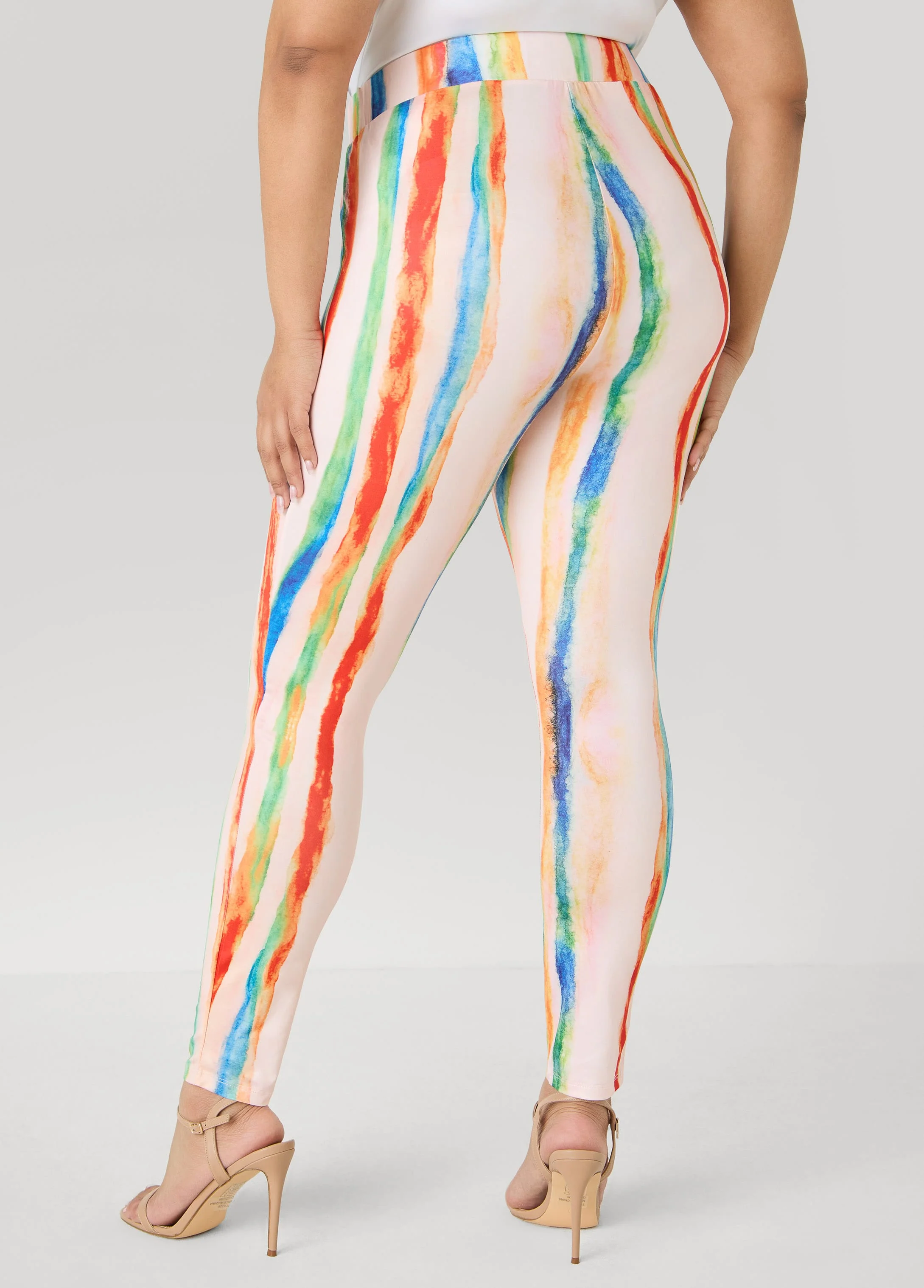 Brushstroke Striped Leggings - Image 2