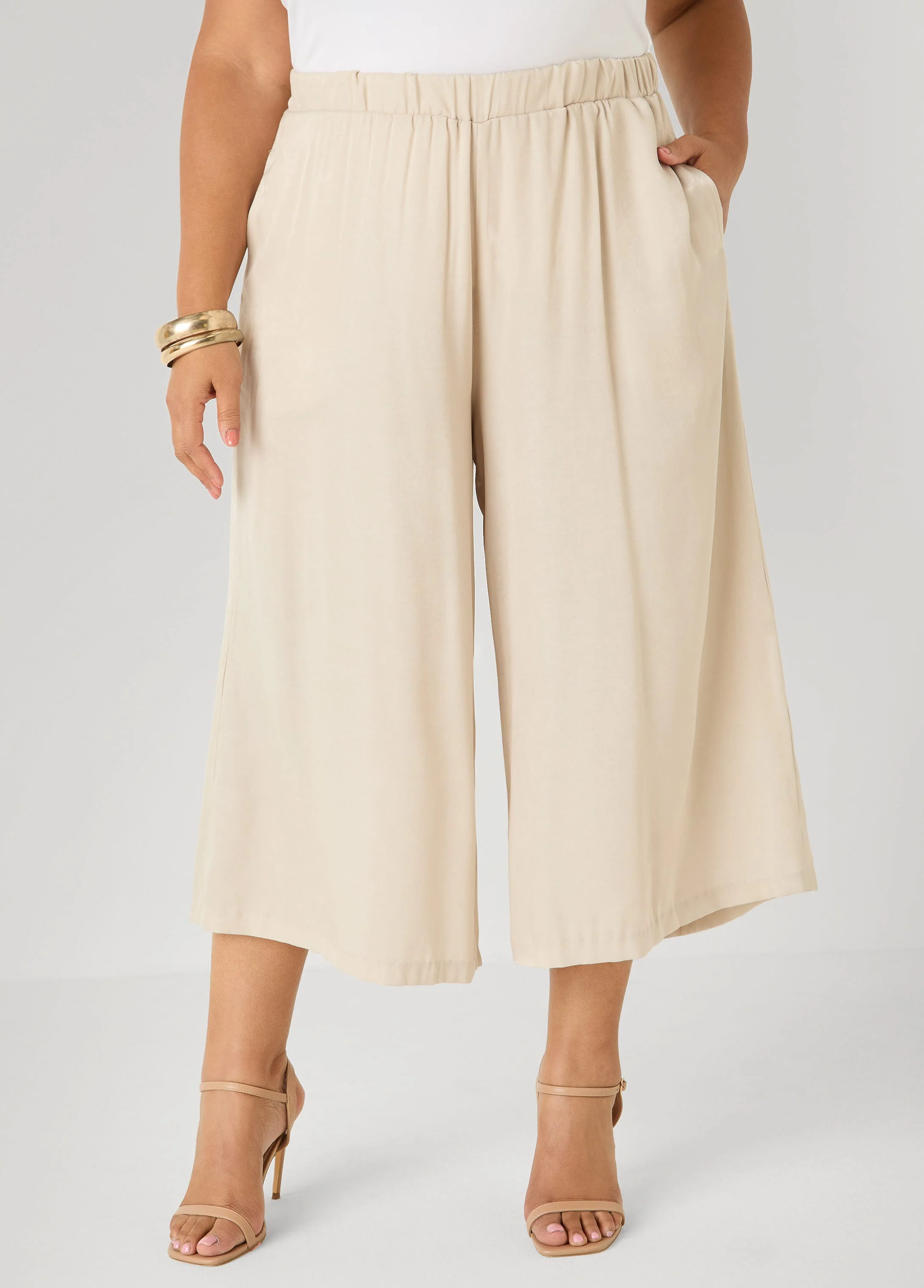 Sage Green Wide Leg Culottes - Image 10