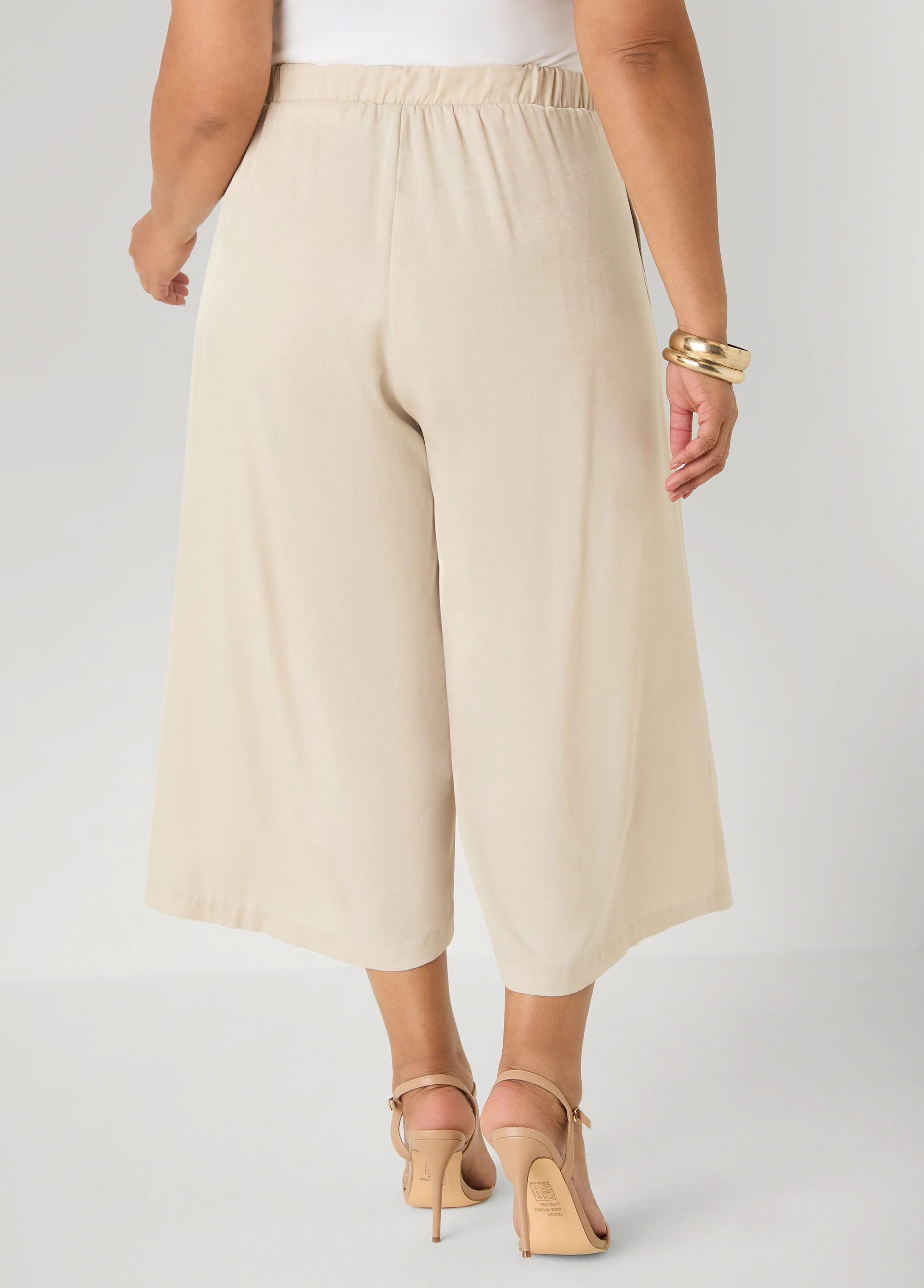 Sage Green Wide Leg Culottes - Image 9