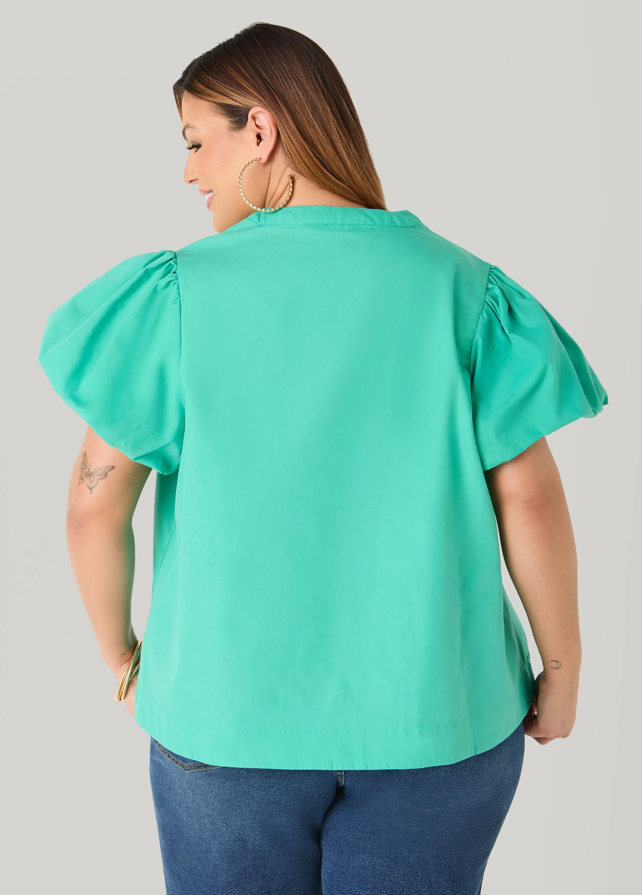 Puff Sleeve Embroidered Top - Image 10
