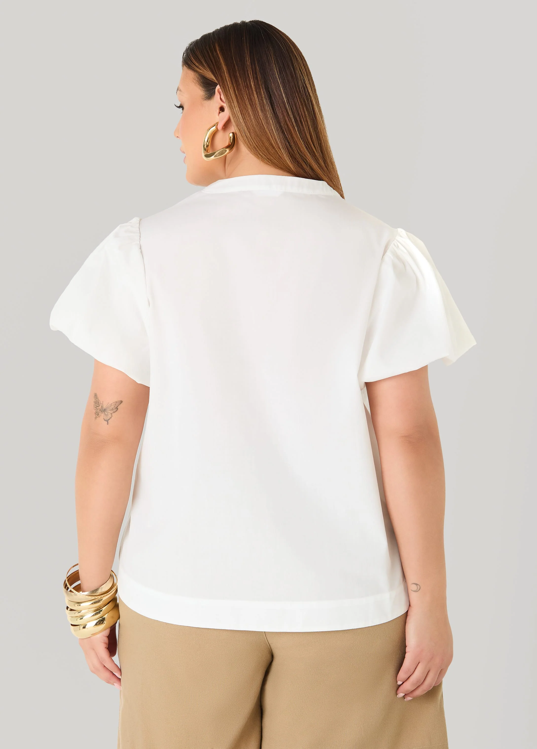 Puff Sleeve Embroidered Top - Image 6