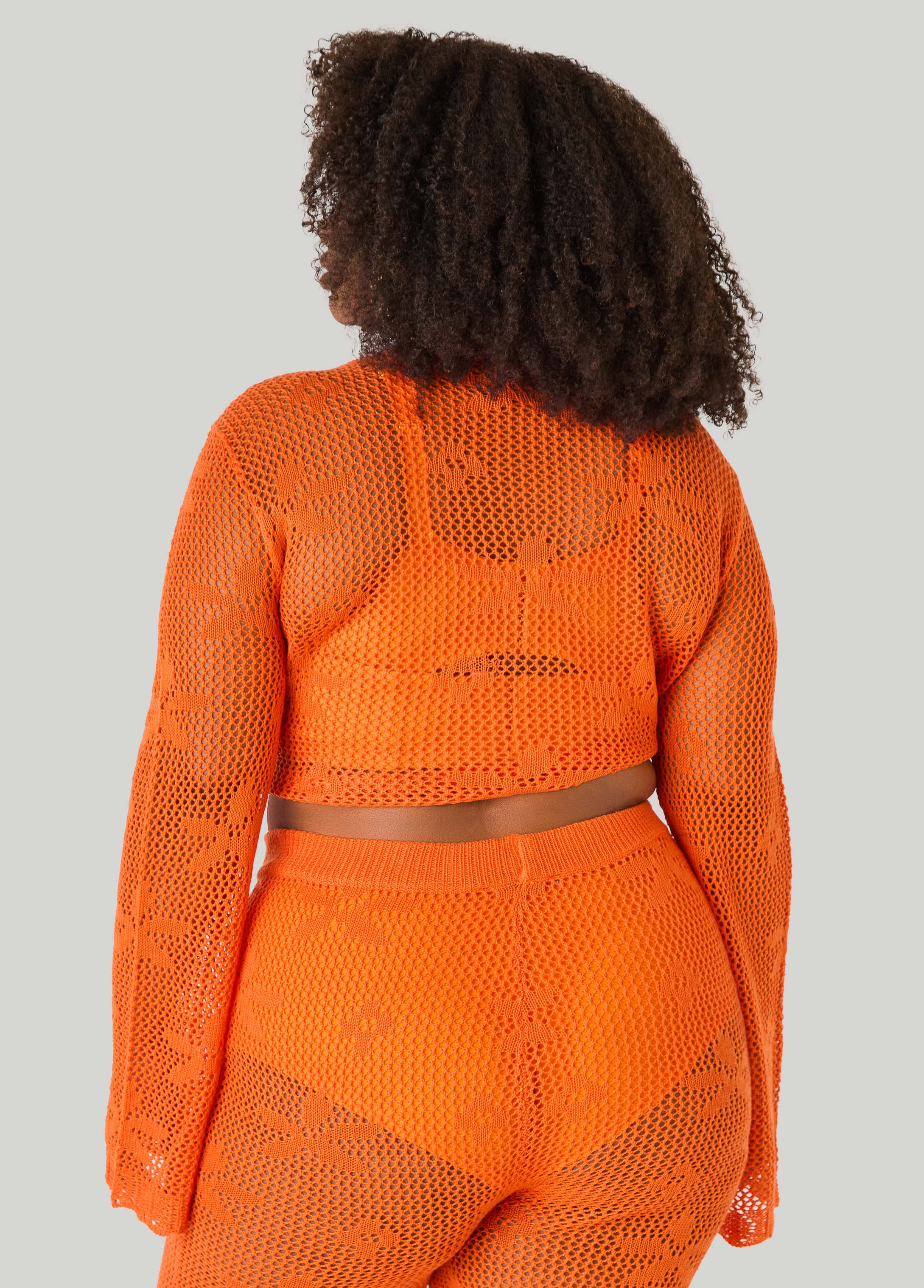 Crochet Tie Front Crop Top - Image 2