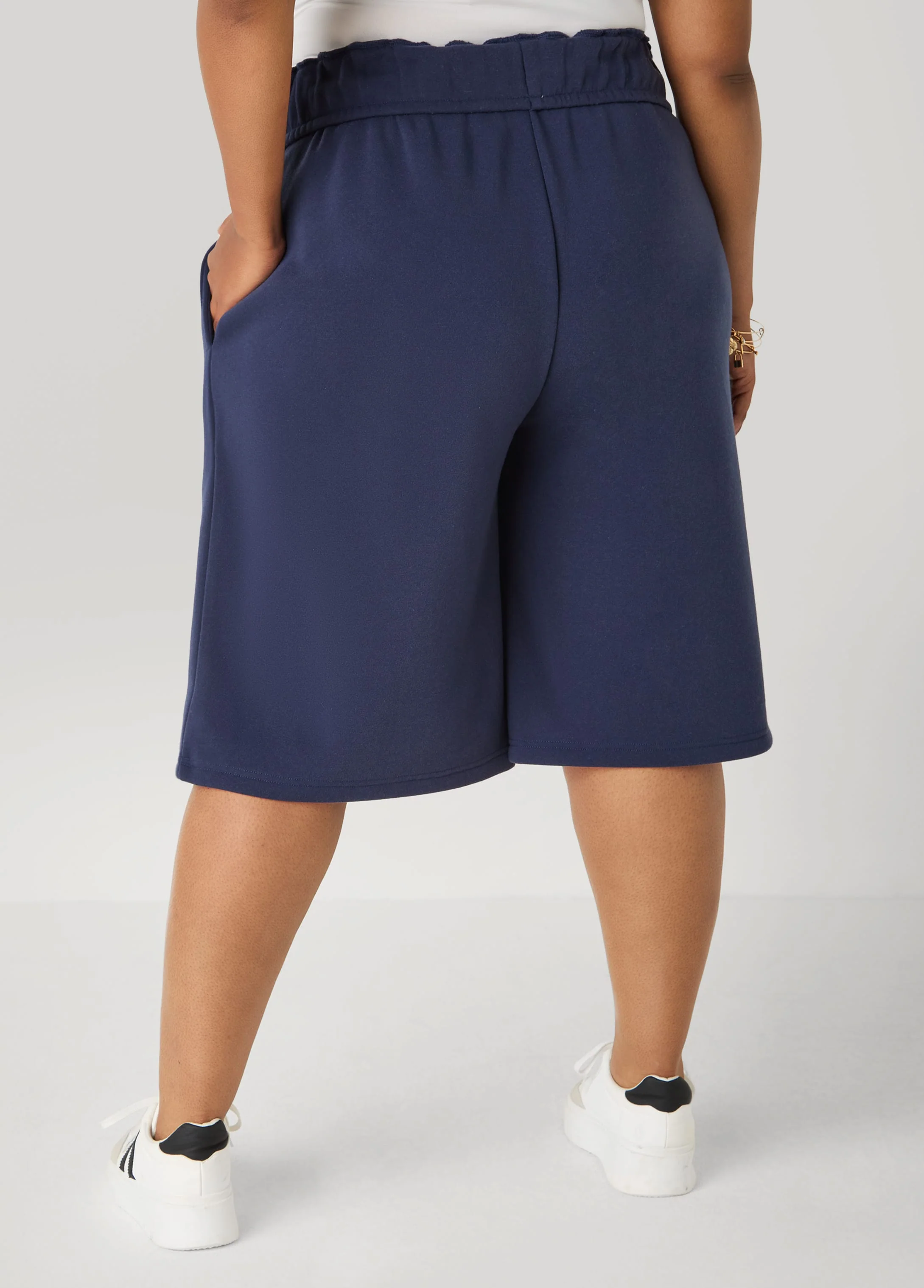Foldover Drawstring Shorts - Image 4