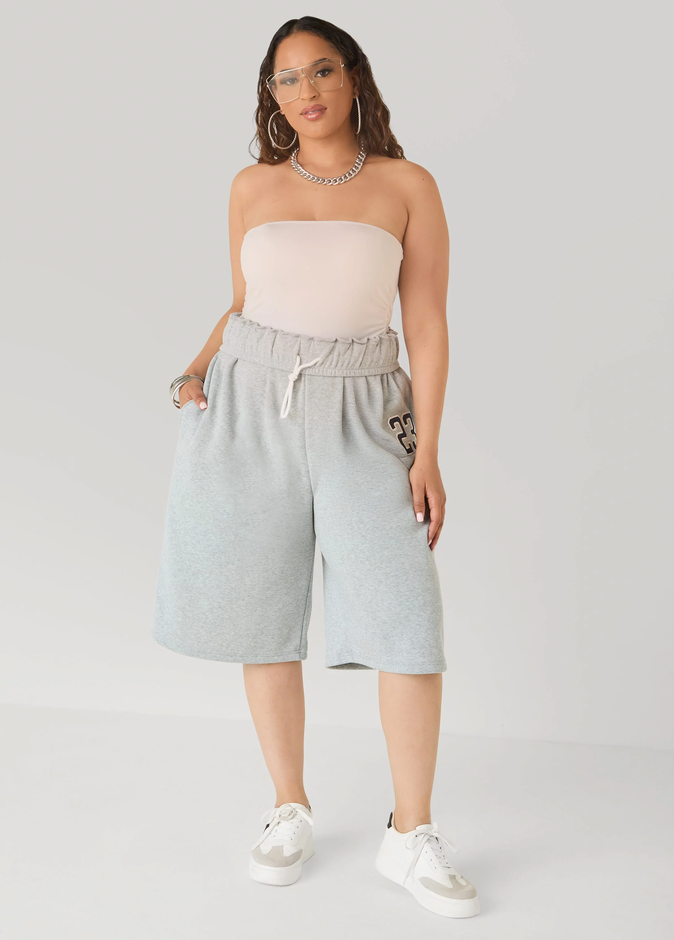 Foldover Drawstring Shorts - Image 5