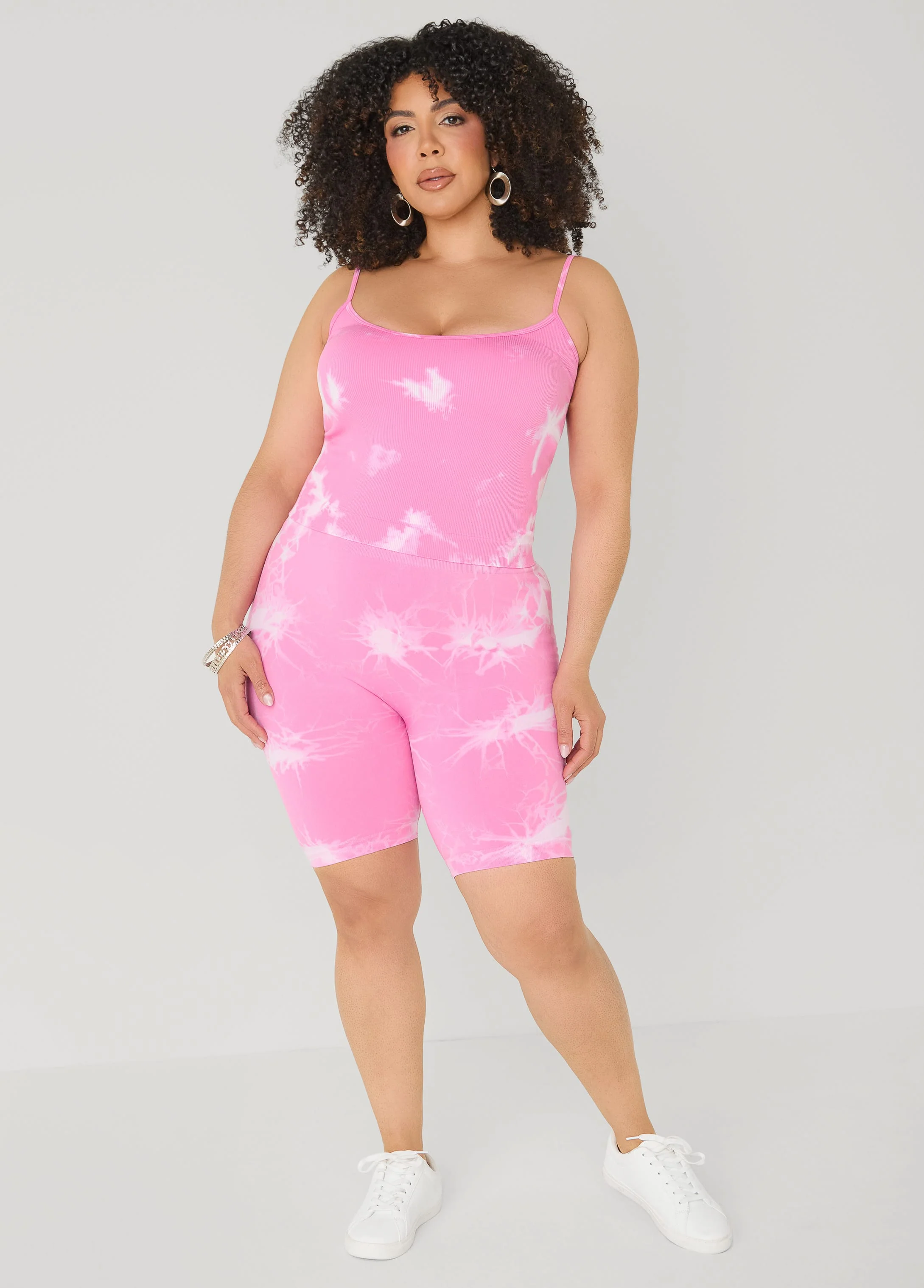 Tie Dyed Tank And Biker Shorts Set - Image 12