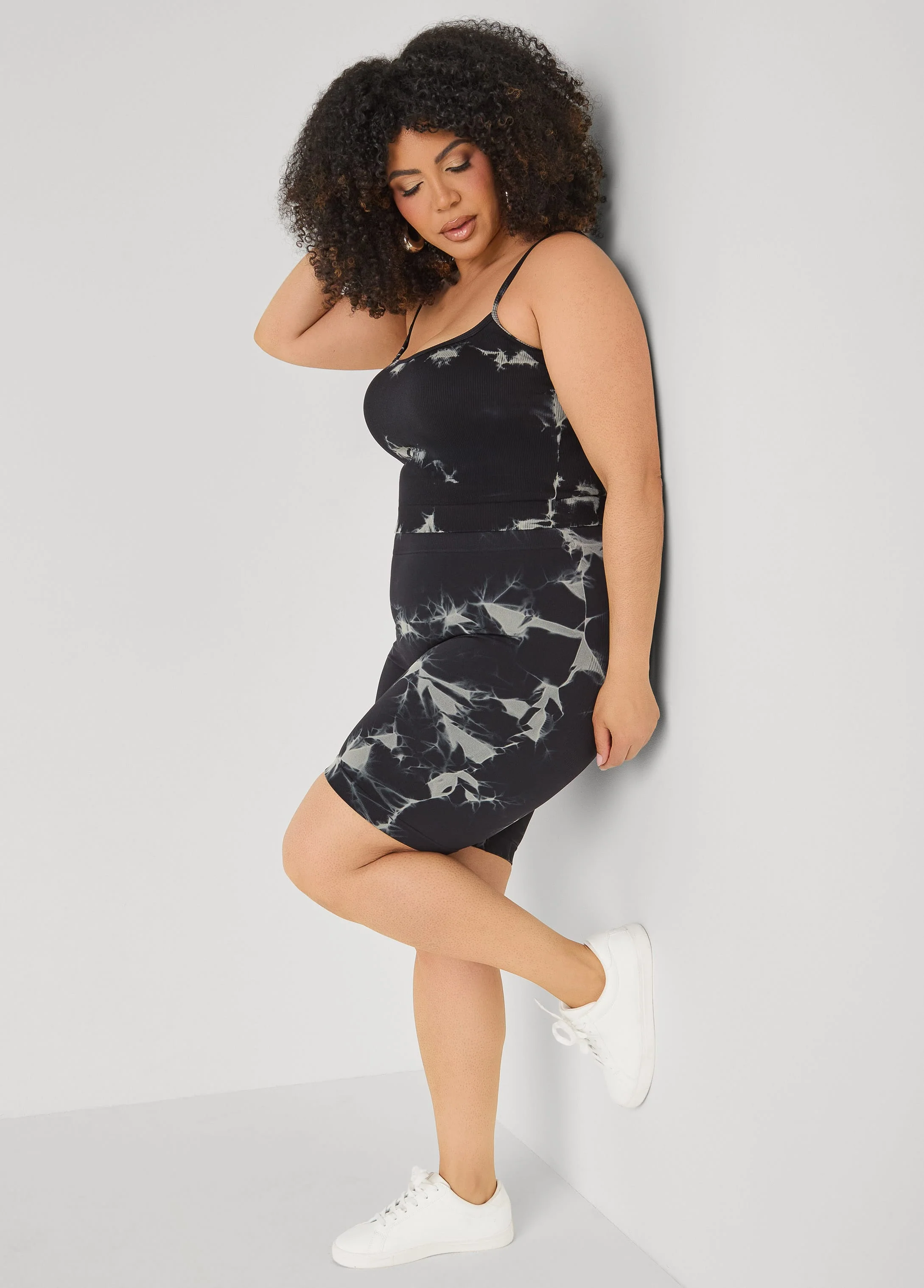 Tie Dyed Tank And Biker Shorts Set - Image 4