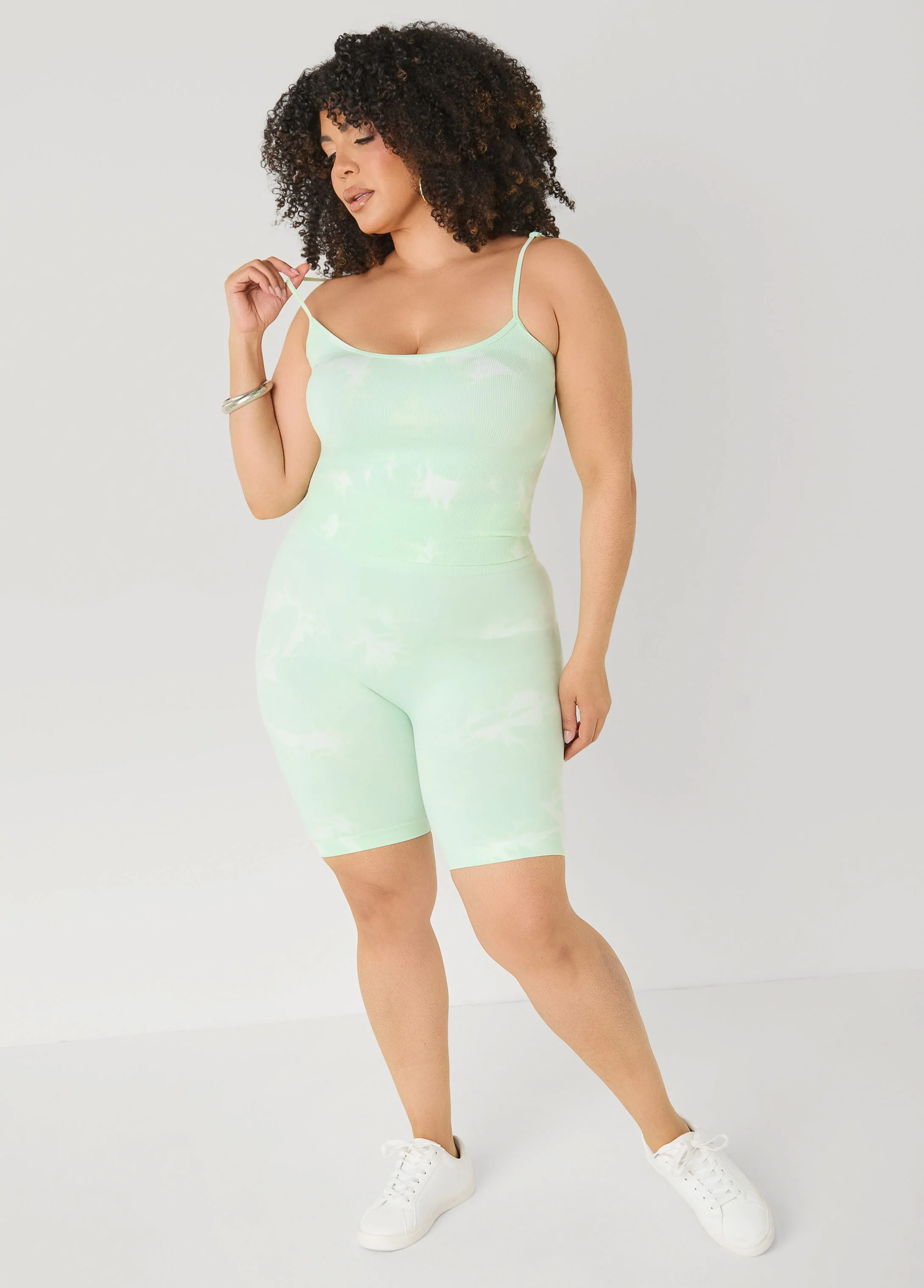 Tie Dyed Tank And Biker Shorts Set - Image 8