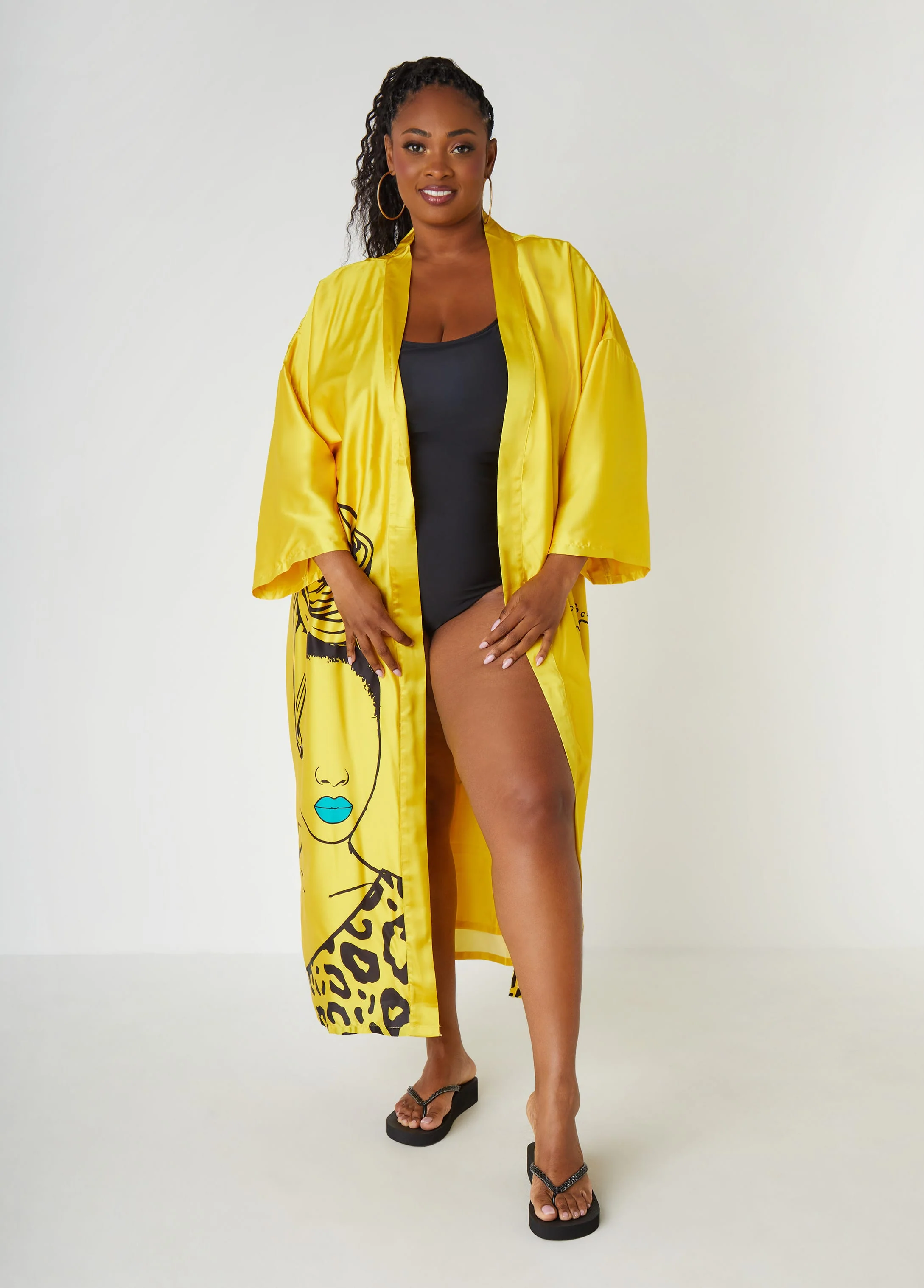Pardon My Fro™ Mahogany Kimono - Image 5