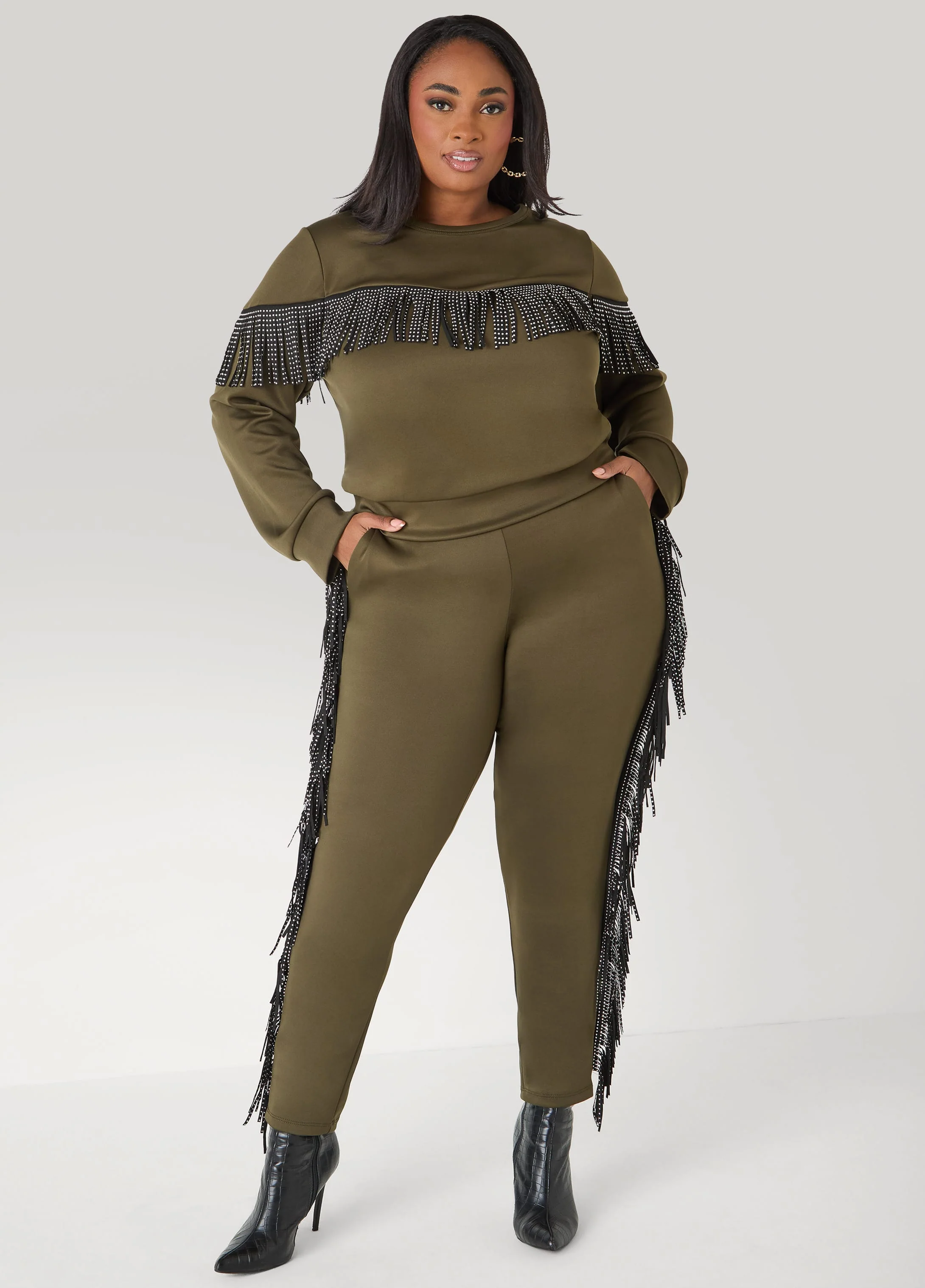 Studded Fringed Pullover - Image 3