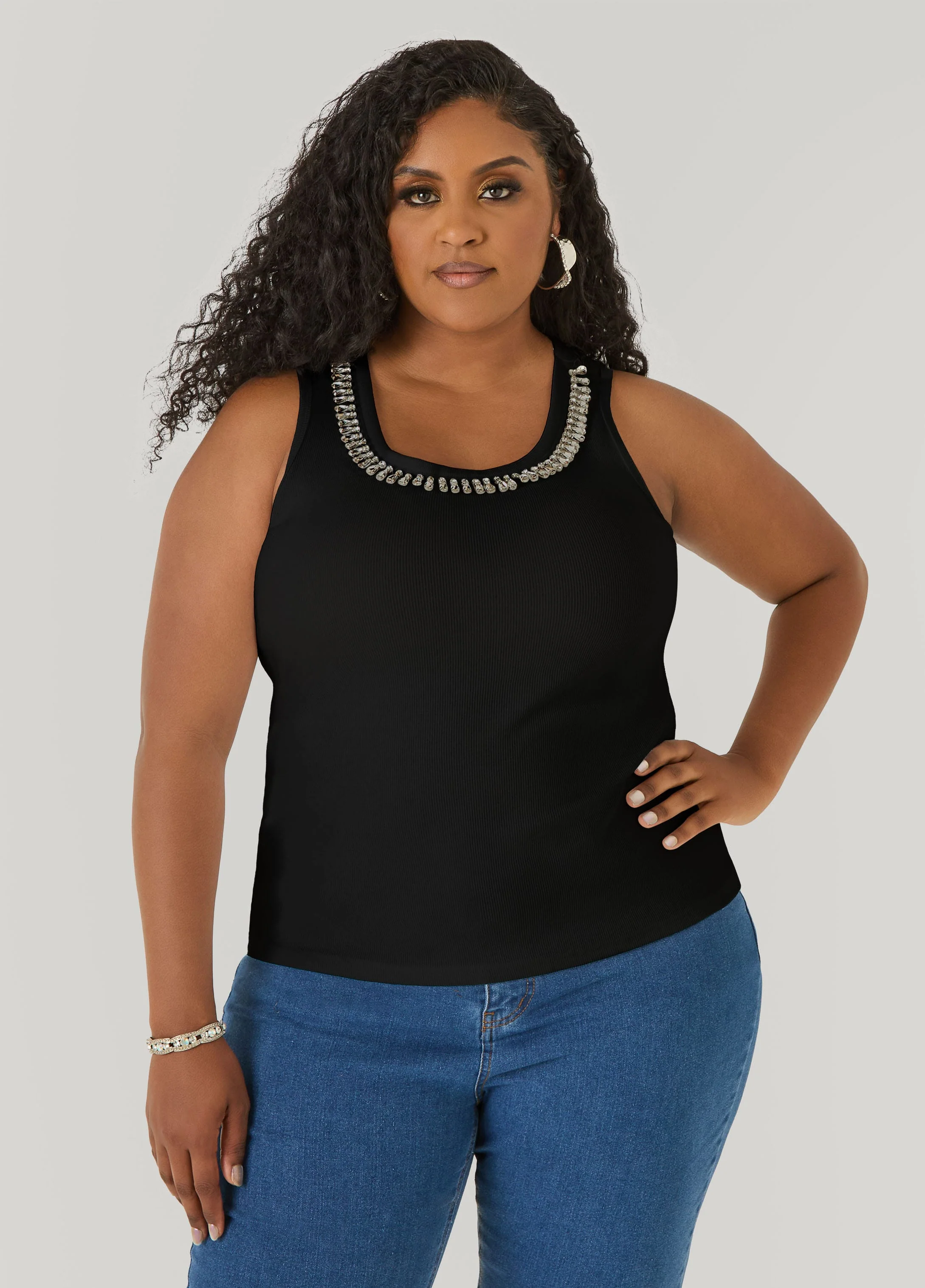 Crystal Ribbed Tank Top - Image 5