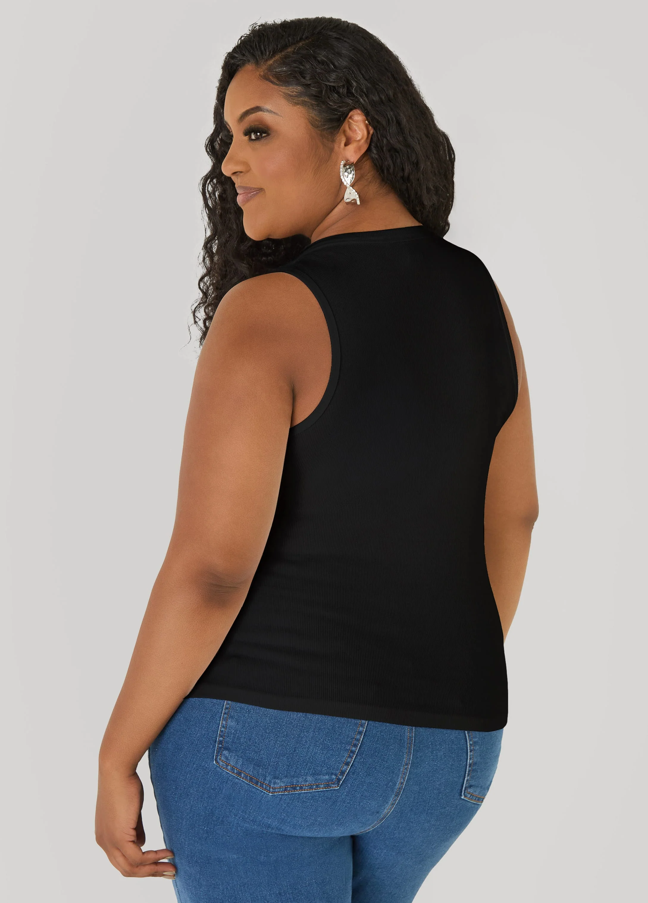 Crystal Ribbed Tank Top - Image 6