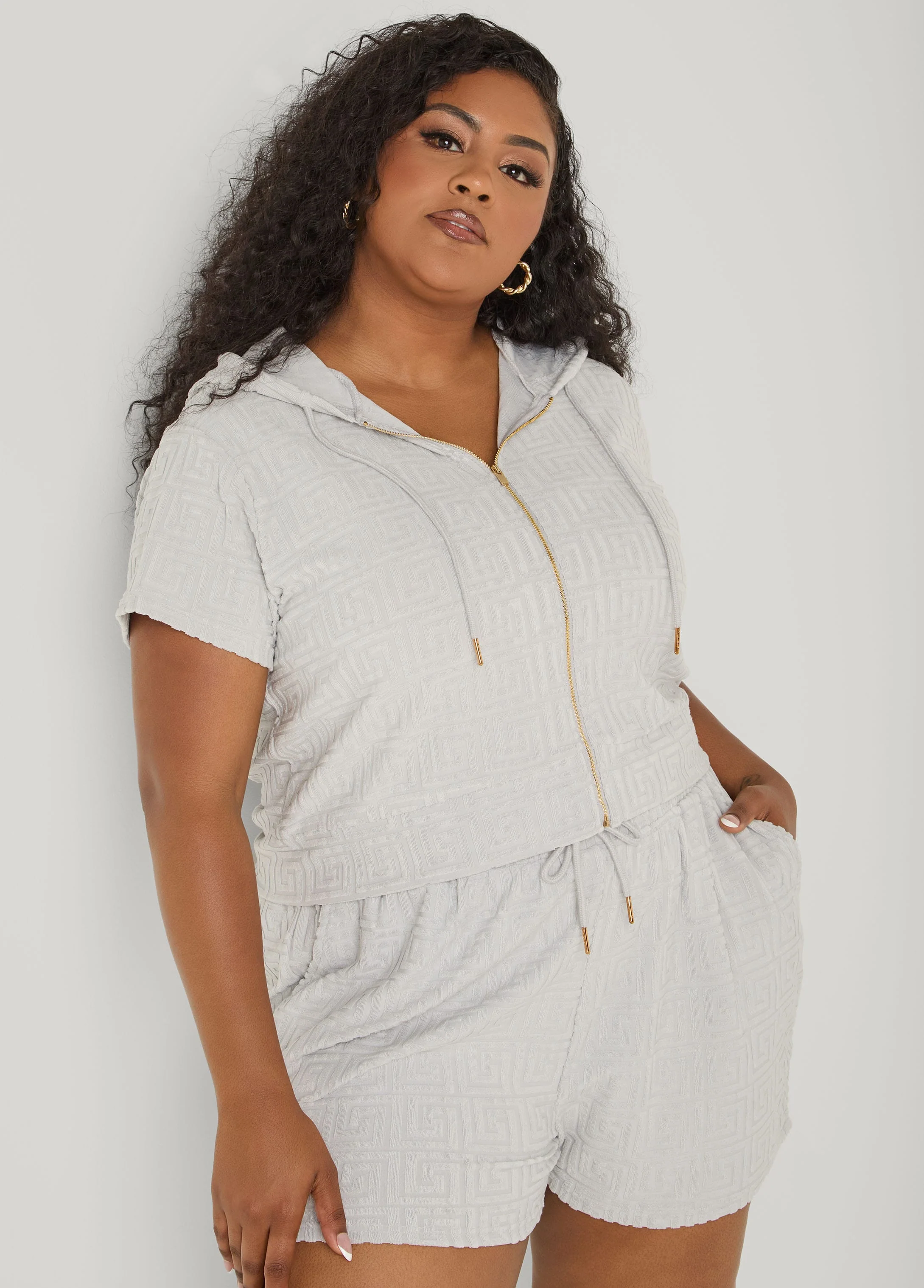 Jacquard Zip Front Hoodie - Image 9