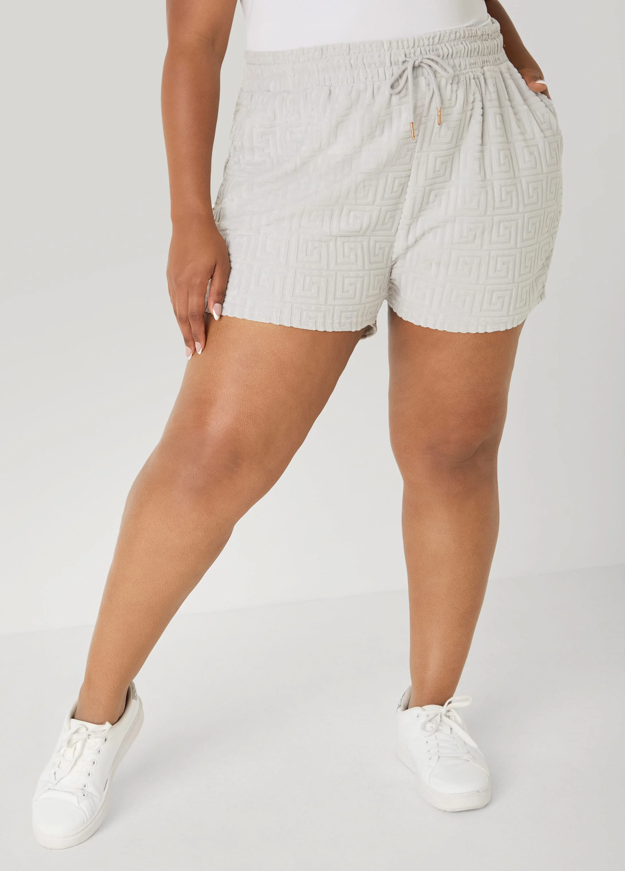 Drawstring Jacquard Shorts - Image 11
