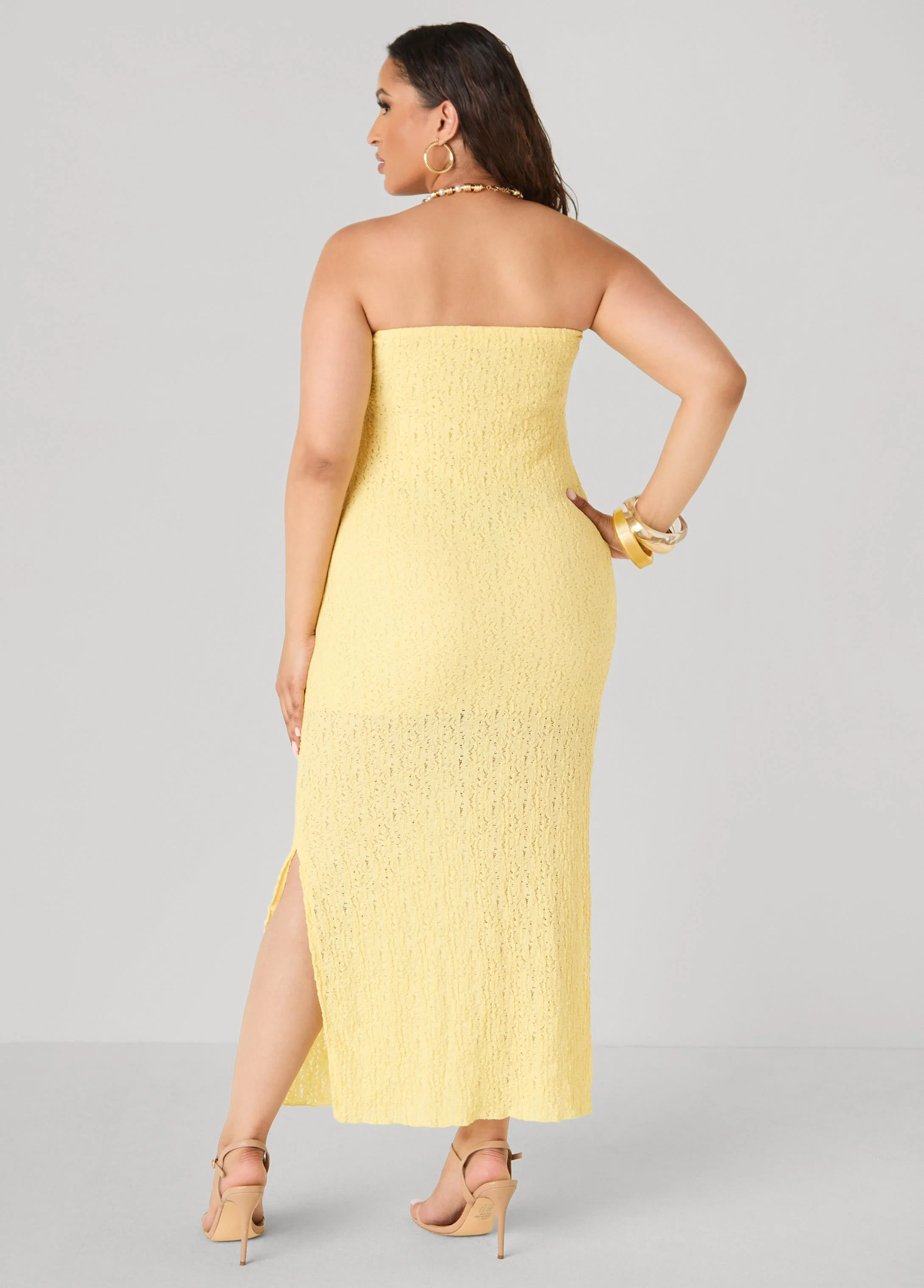 Strapless Textured Maxi Dress - Image 11