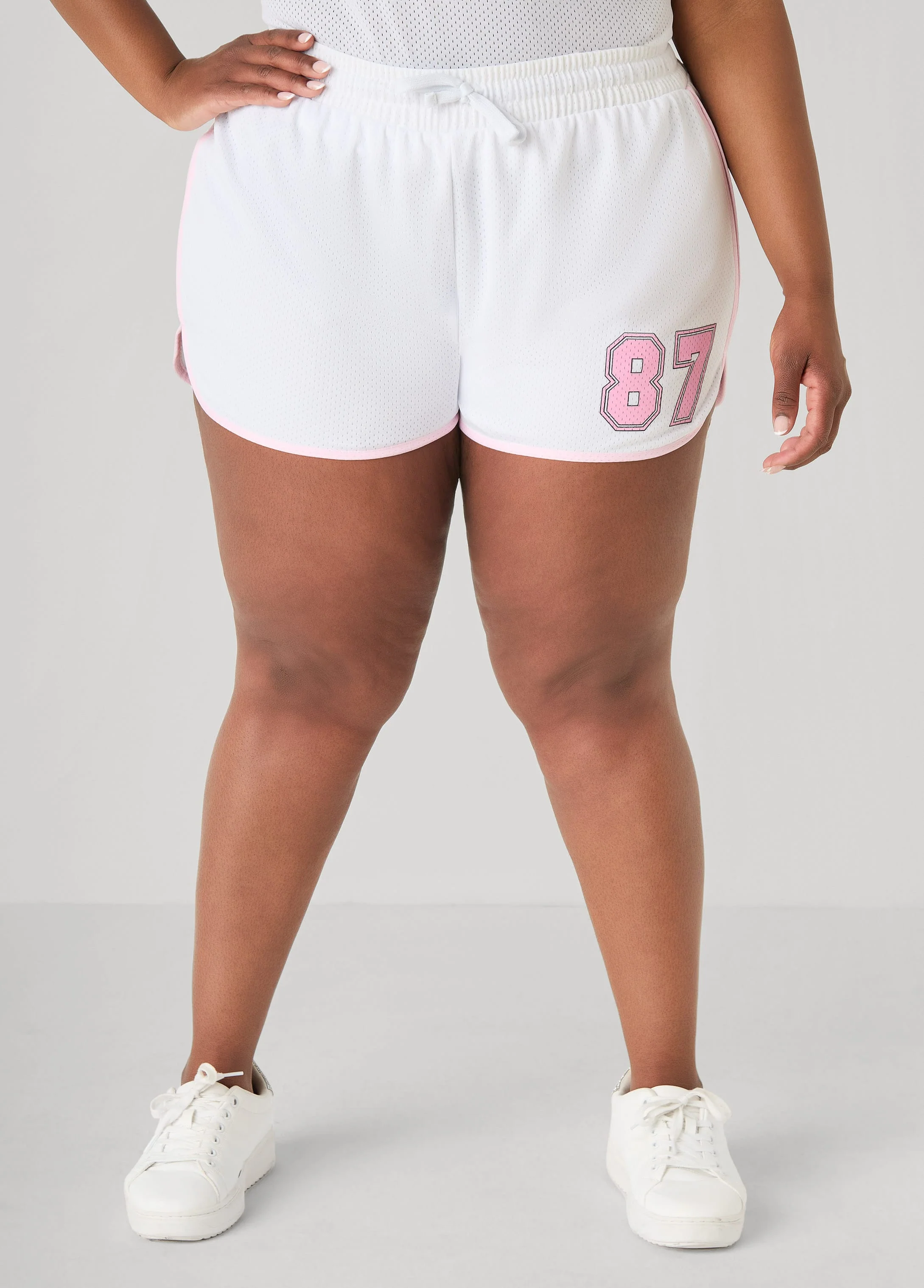 Graphic Print Mesh Jersey Tee - Image 6
