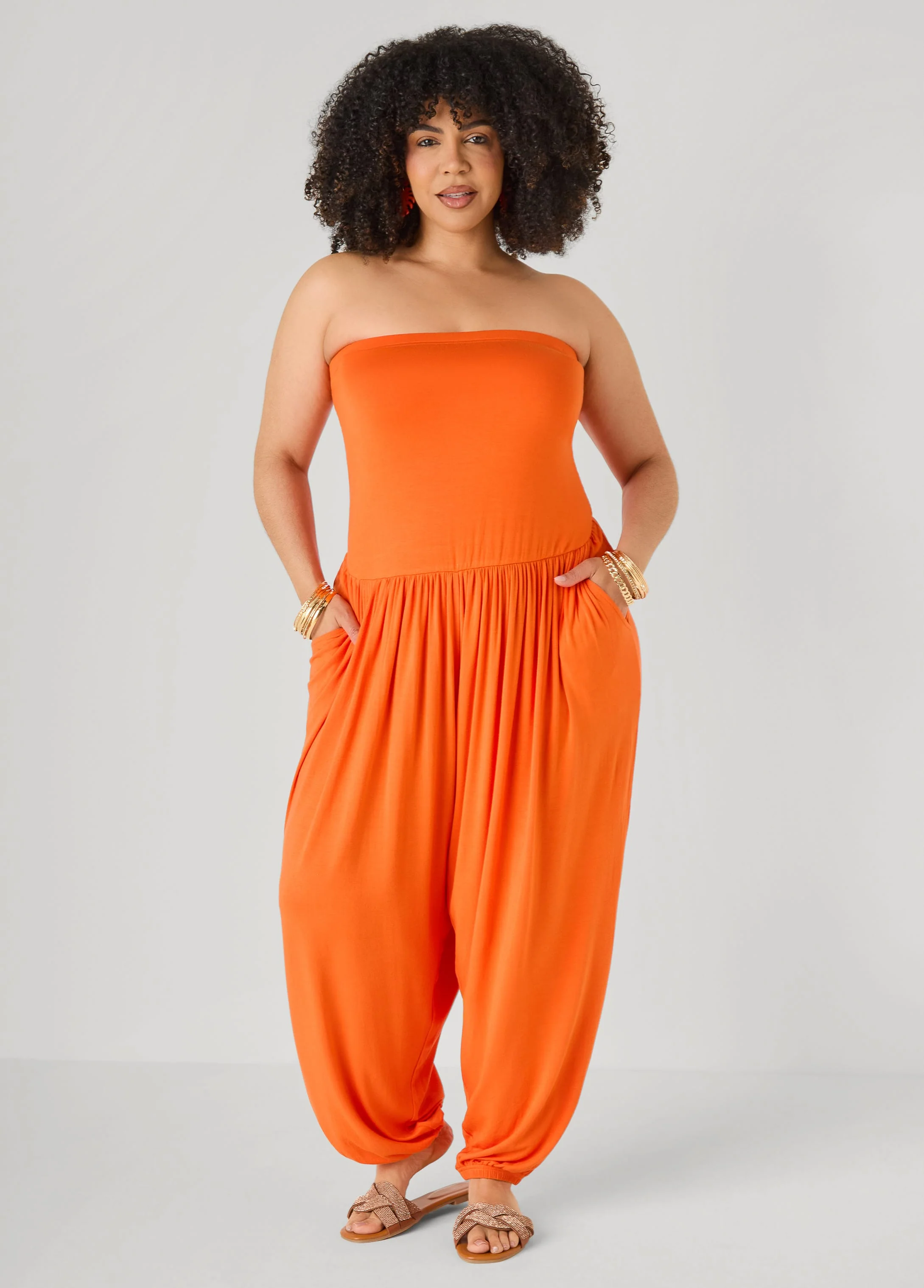 Strapless Harem Leg Jumpsuit - Image 2