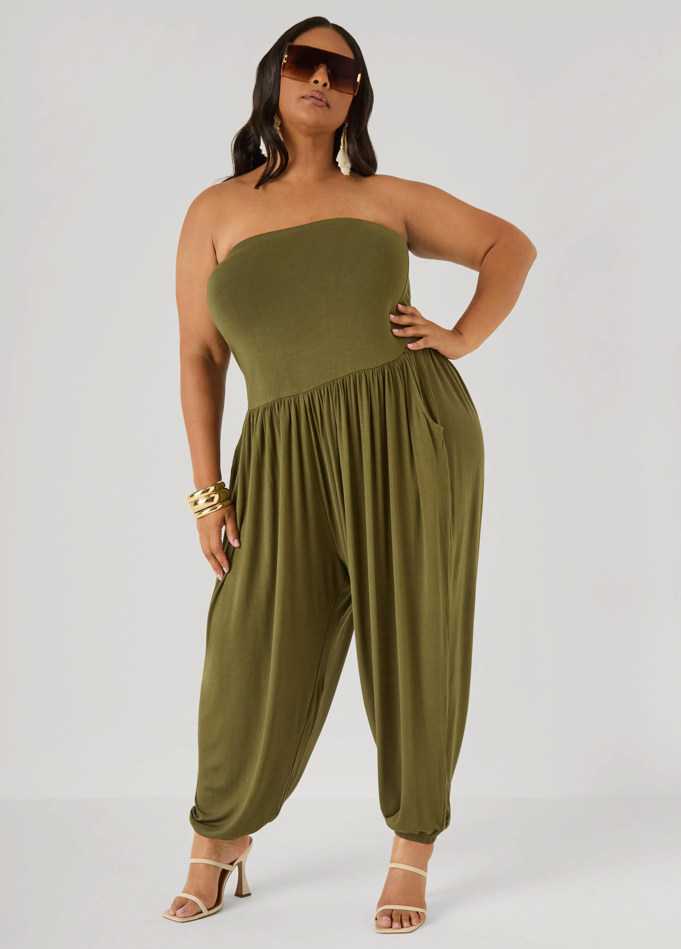 Strapless Harem Leg Jumpsuit - Image 7