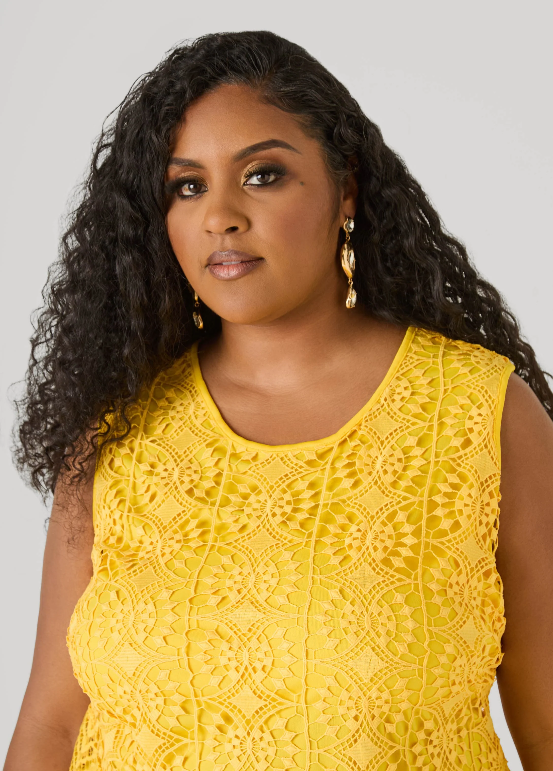 Guipure Lace Peplum Top - Image 8