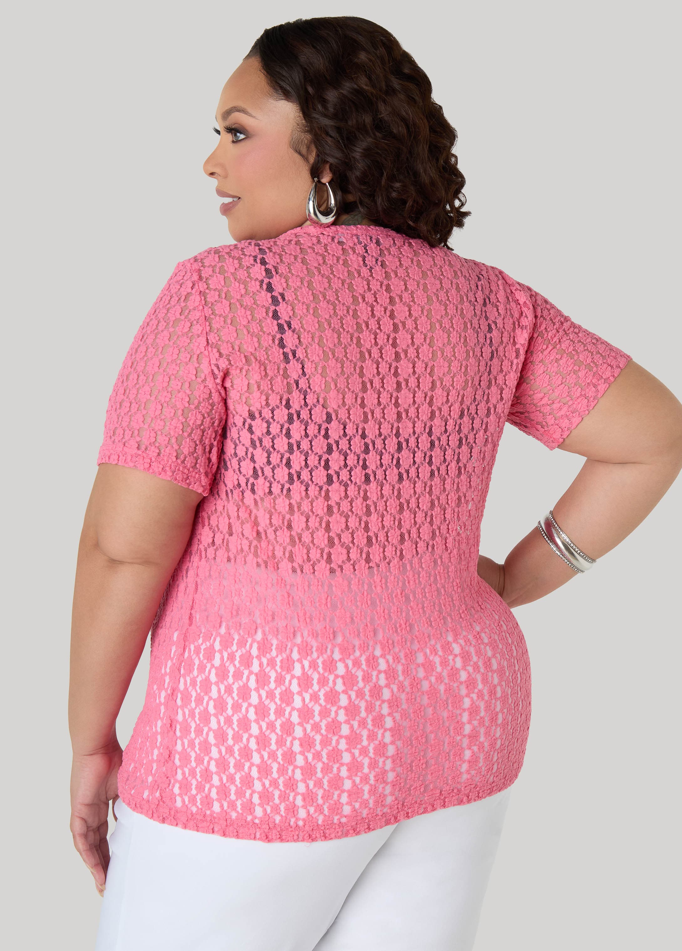 Floral Mesh Tee - Image 2