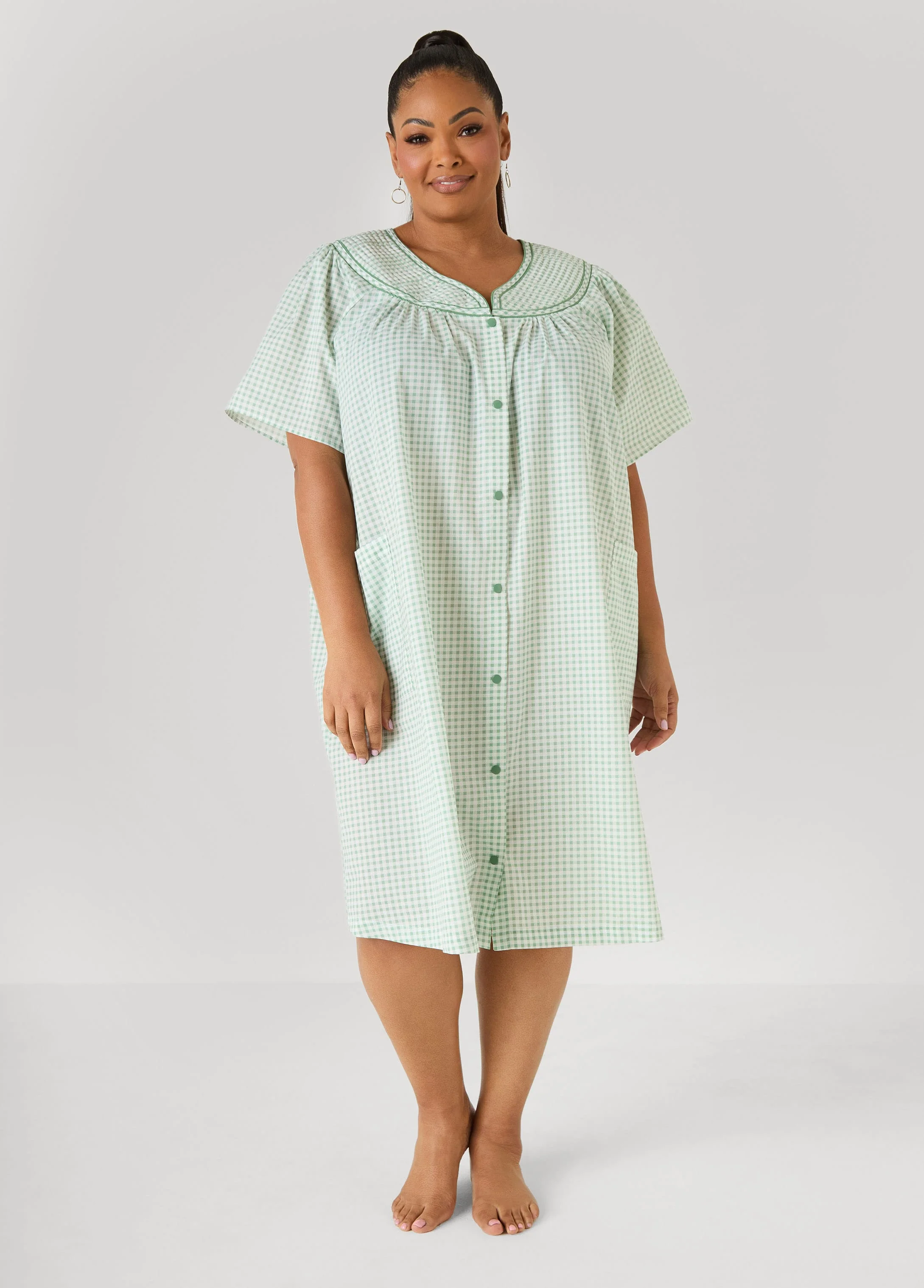 Moon To Noon Gingham Sleep Dress