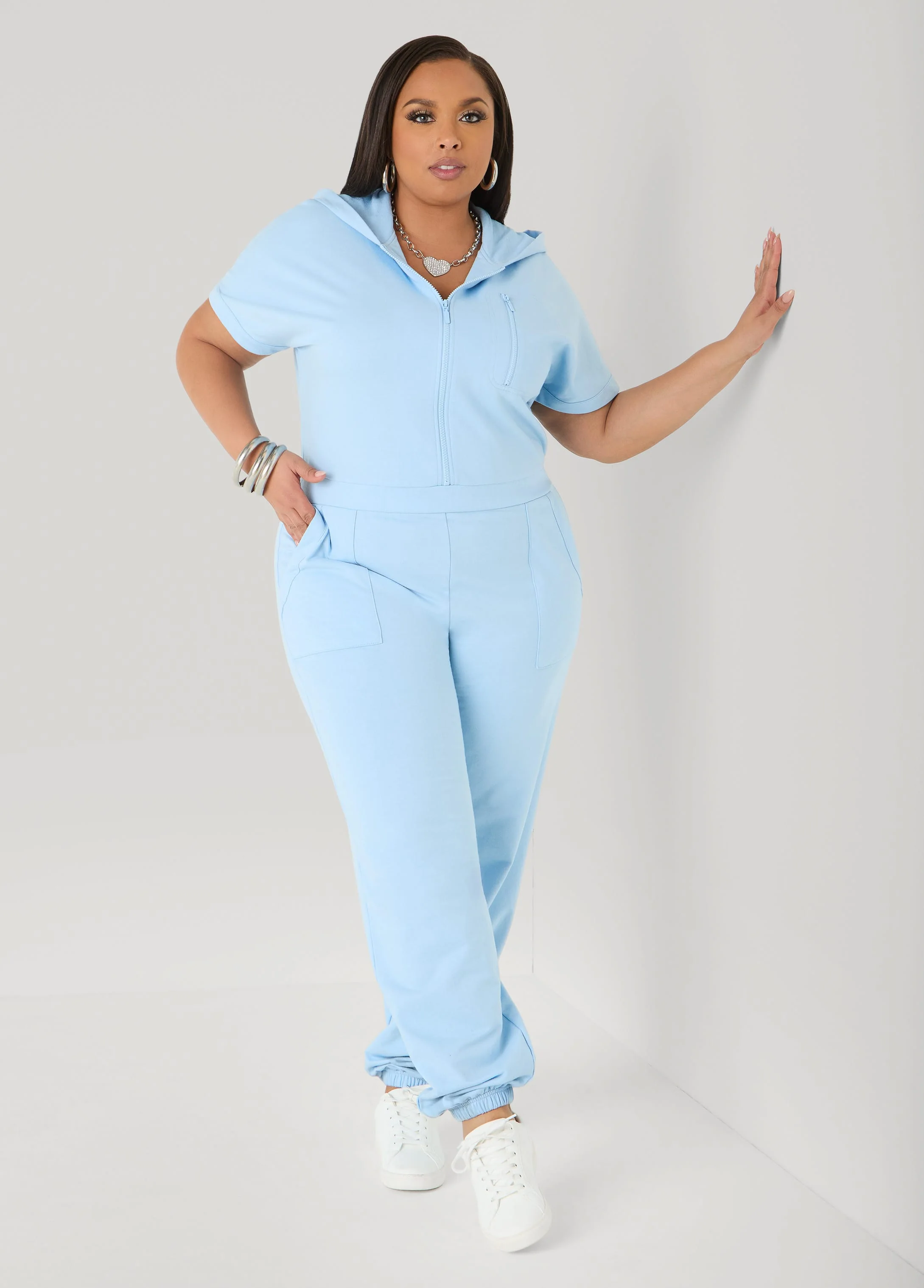 French Terry Joggers Jumpsuit - Image 11