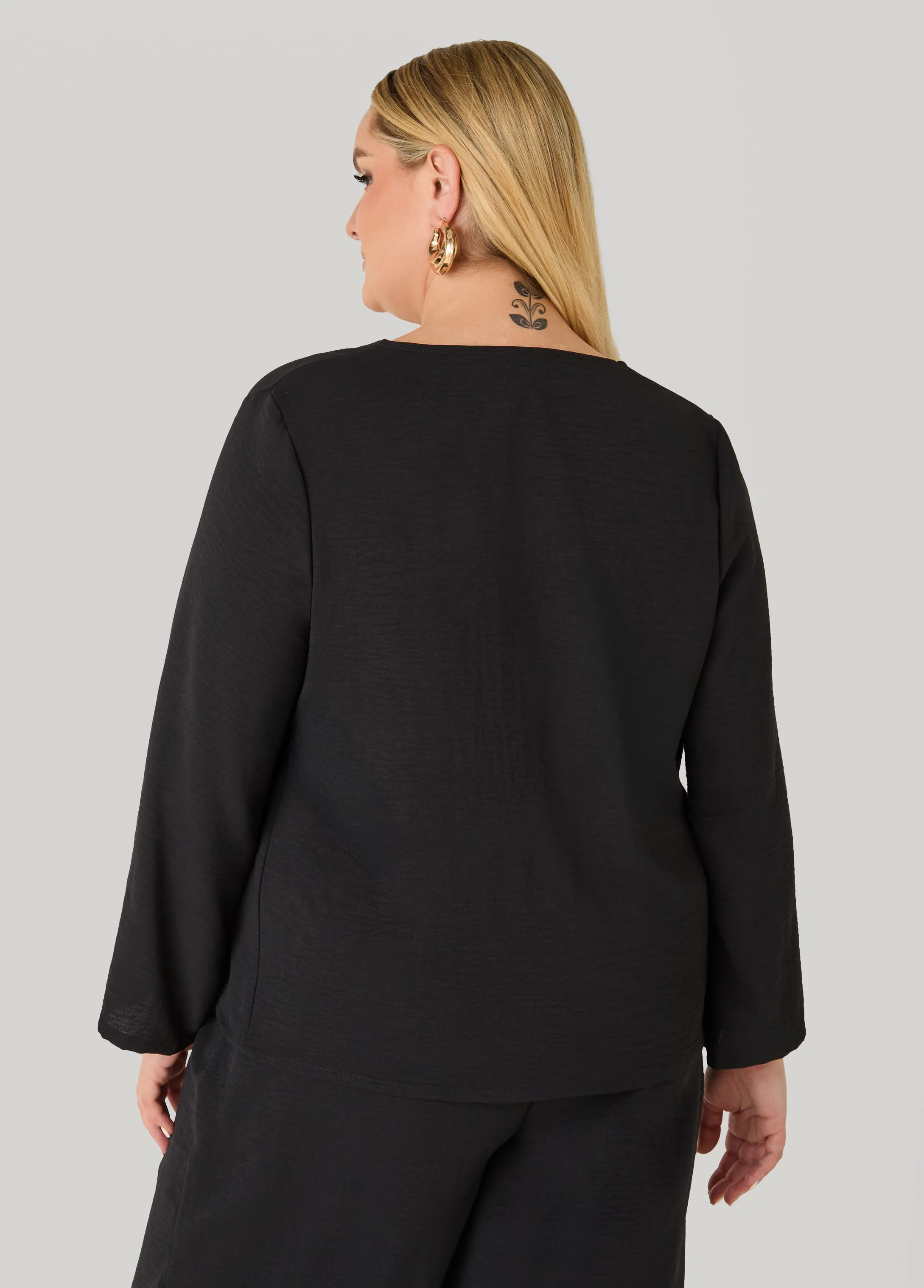 Textured Tie Front Jacket - Image 10