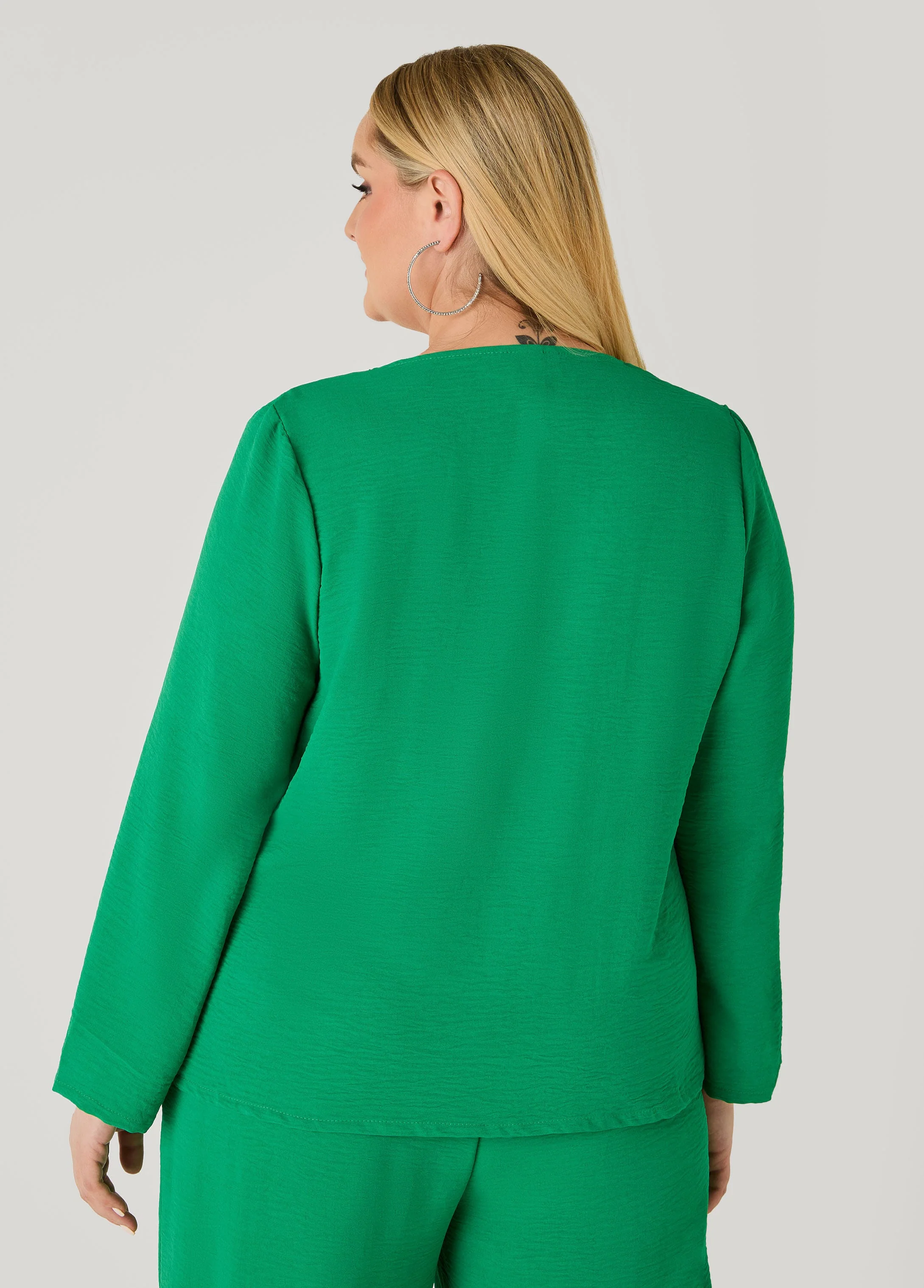 Textured Tie Front Jacket - Image 14