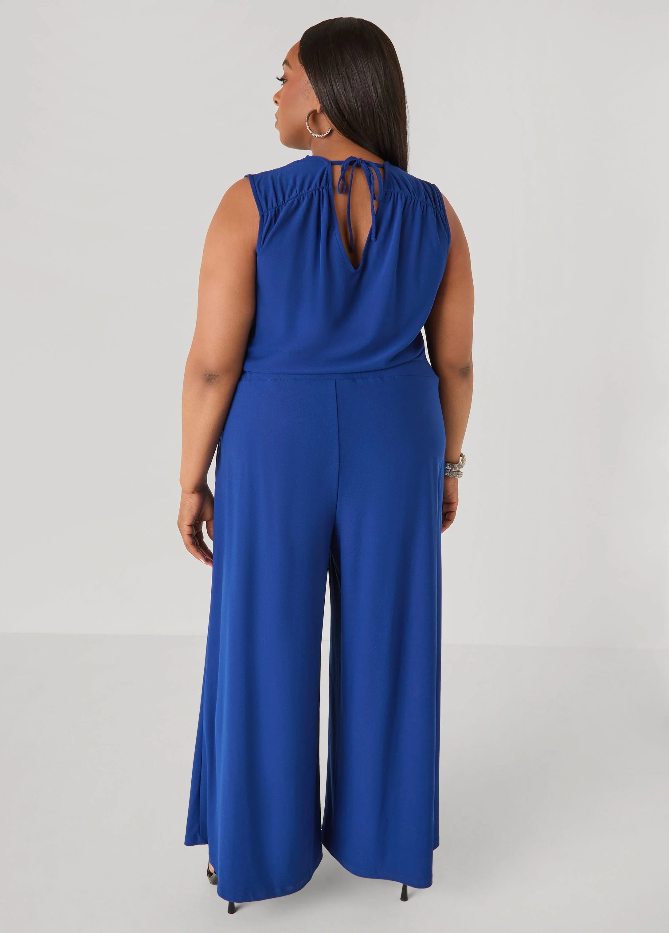 Tall Tie Back Wide Leg Jumpsuit - Image 6