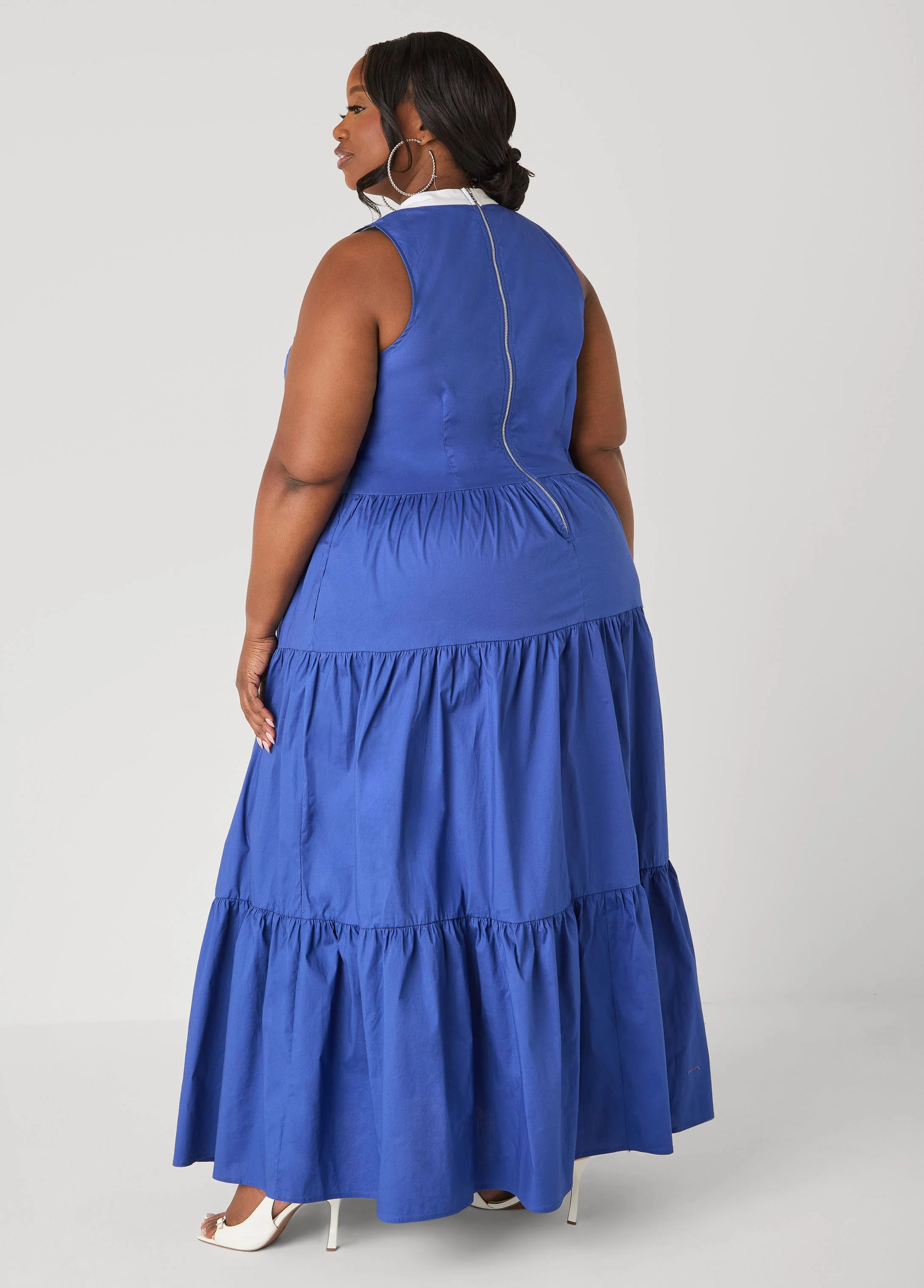 Two Tone Cutout Maxi Dress - Image 2