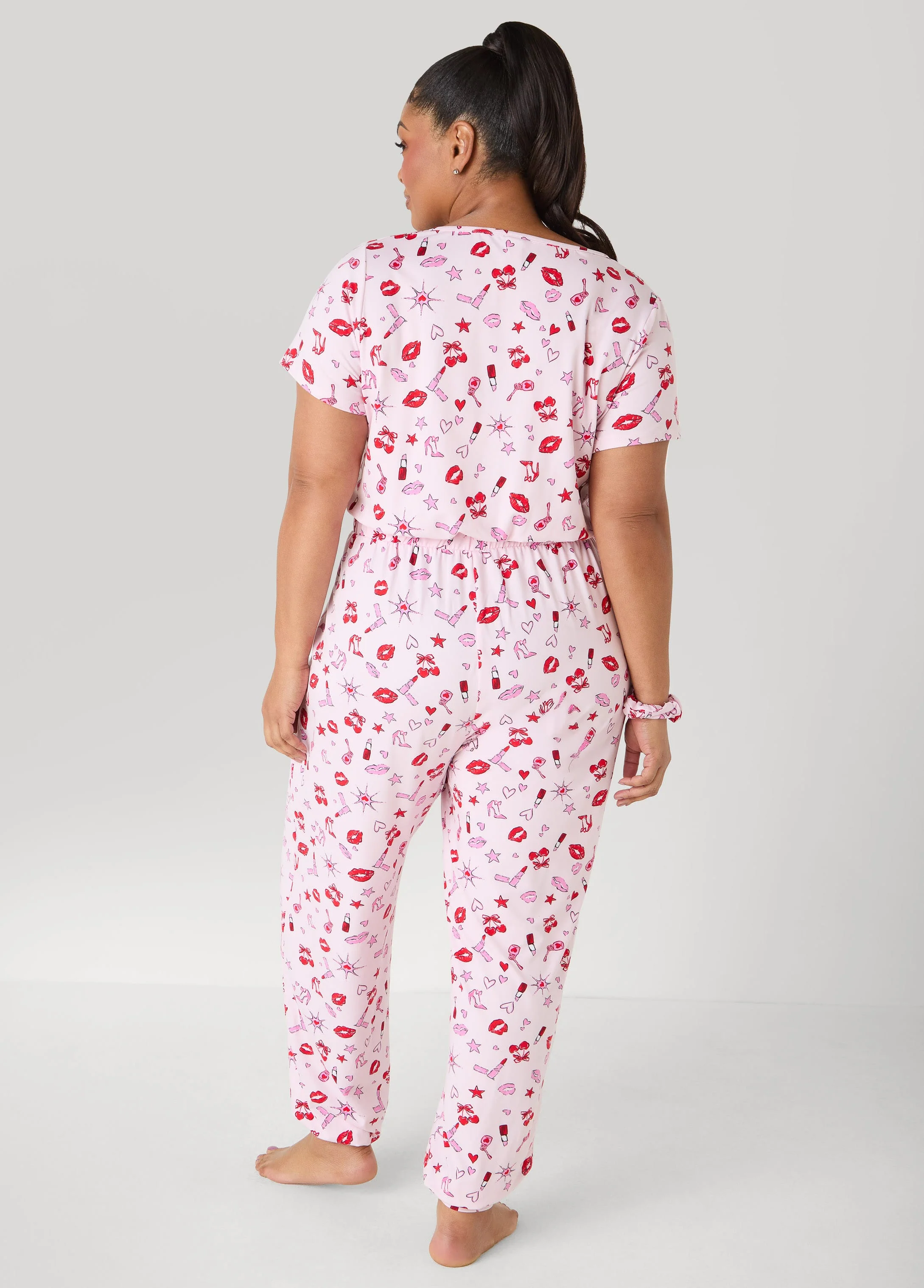 Moon To Noon Kiss Print Jumpsuit Set - Image 2