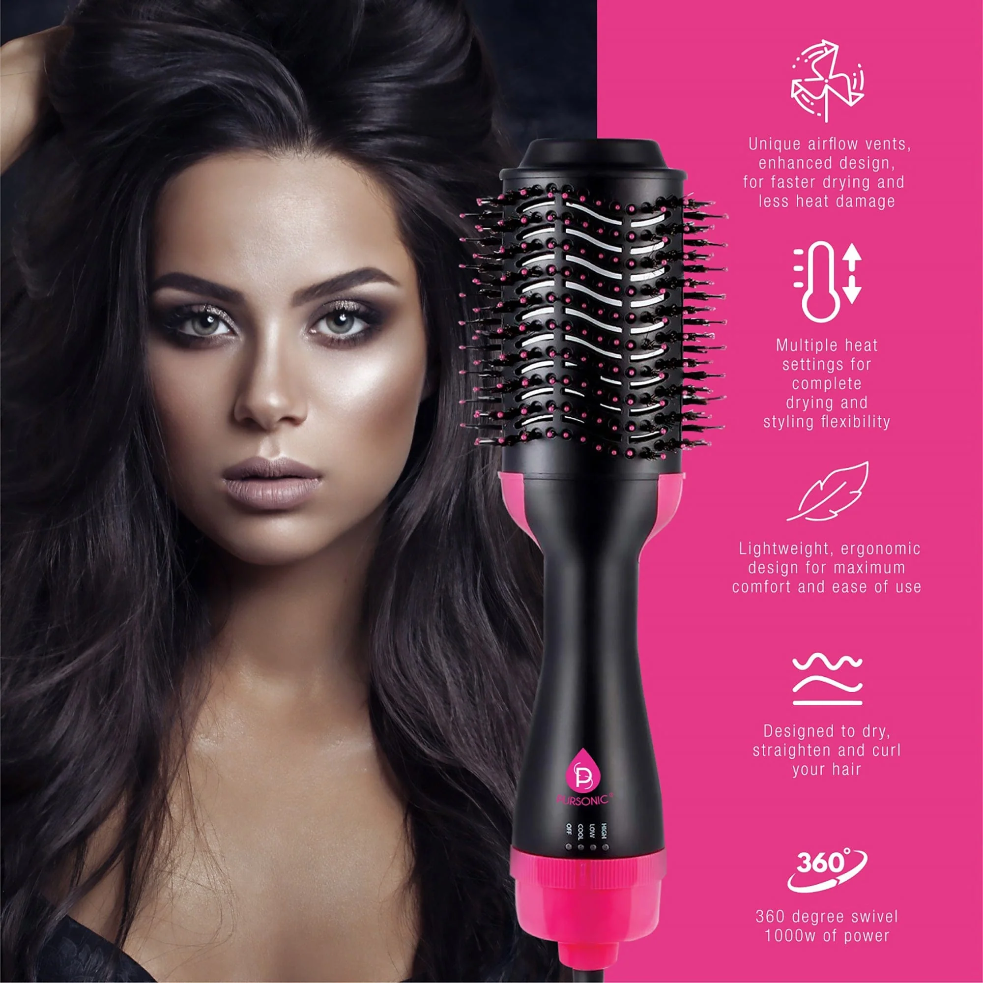 Pursonic Hair Dryer And Volumizer Brush - Image 5