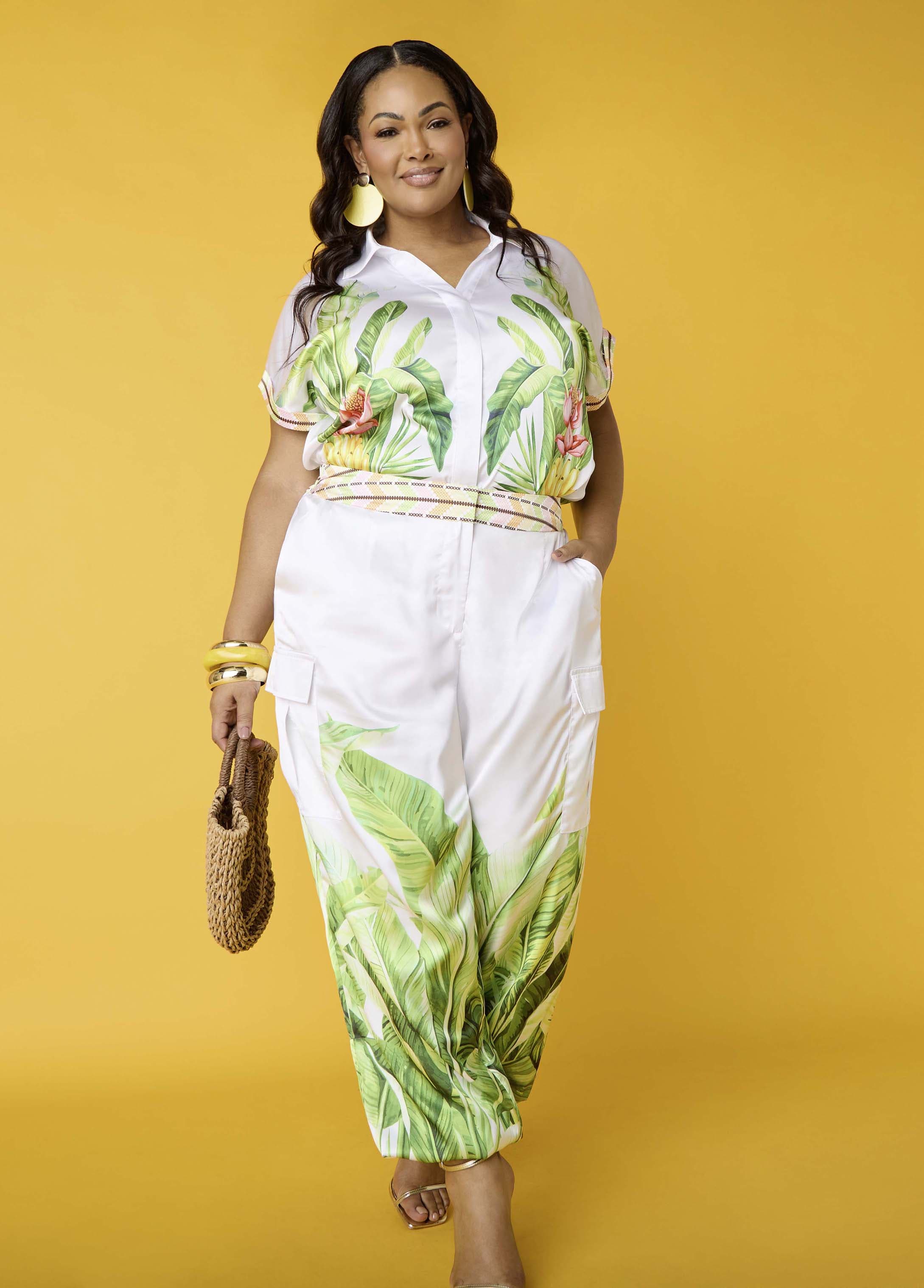 Palm Print Balloon Pants - Image 3