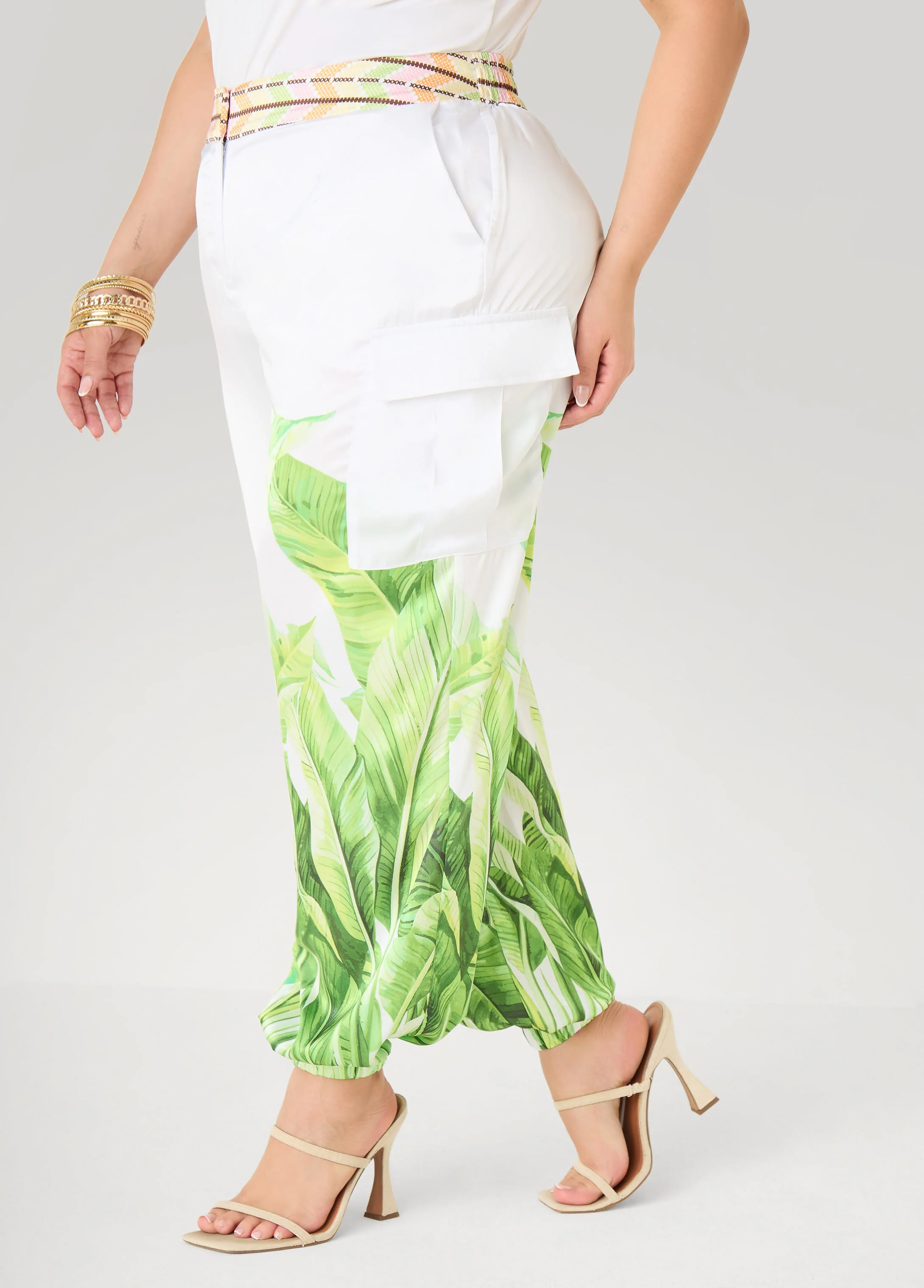 Palm Print Balloon Pants - Image 6