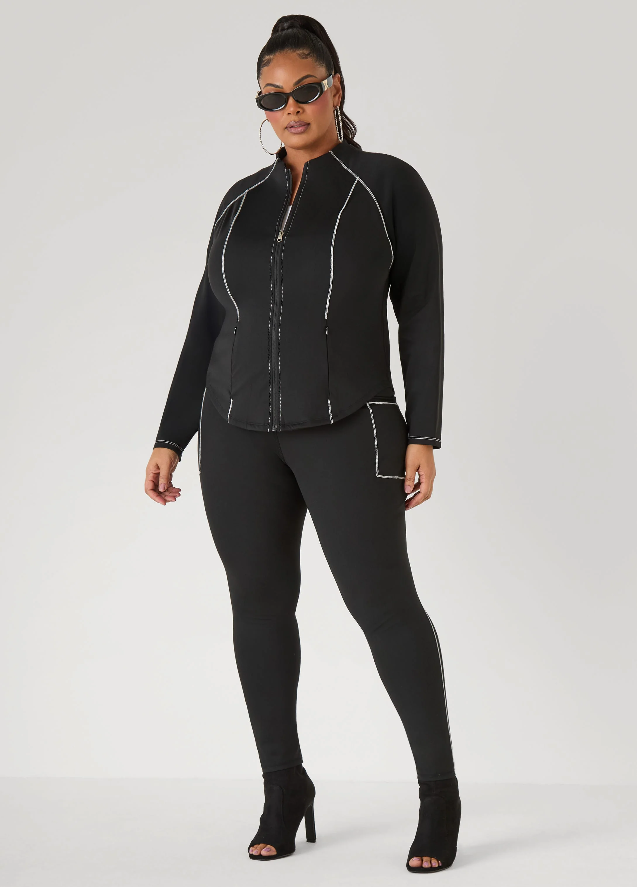 Piped High Waist Leggings