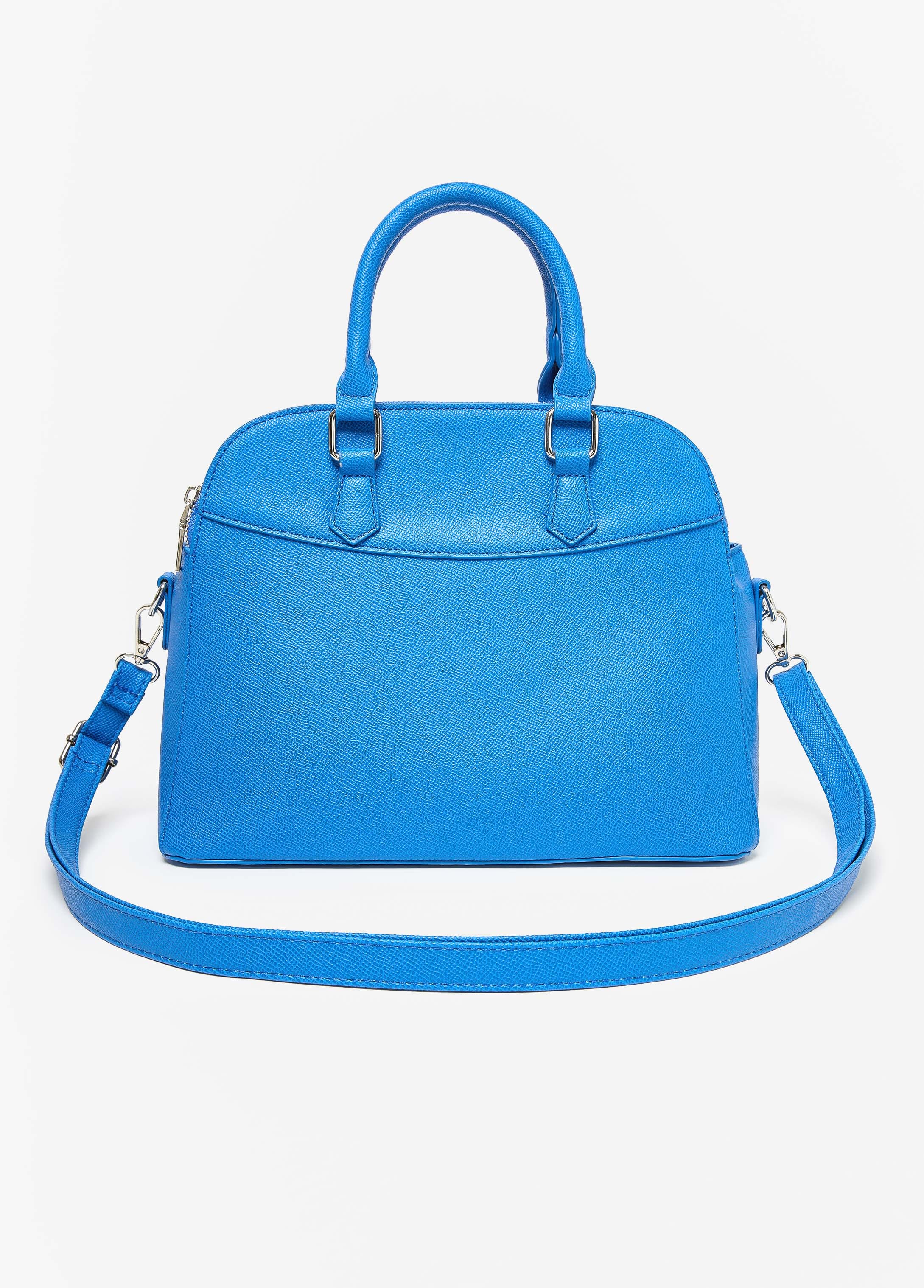 Faux Leather Top Handle Satchel - Image 3