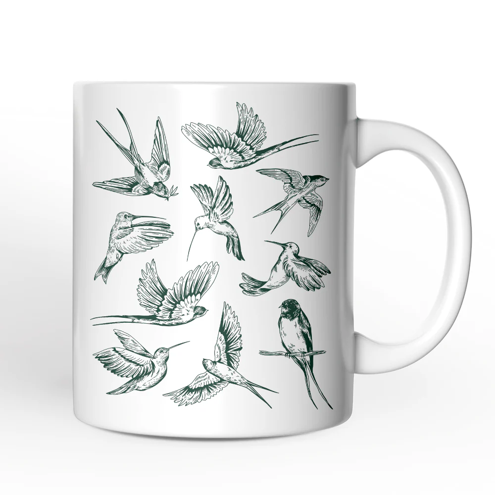 Birds In Flight Ceramic Mug - Image 2