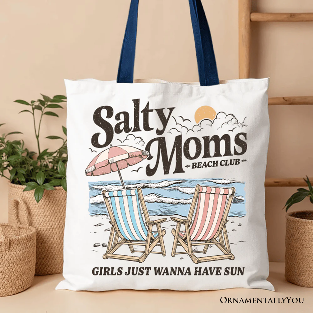 Salty Moms Beach Club Tote Bag - Image 4
