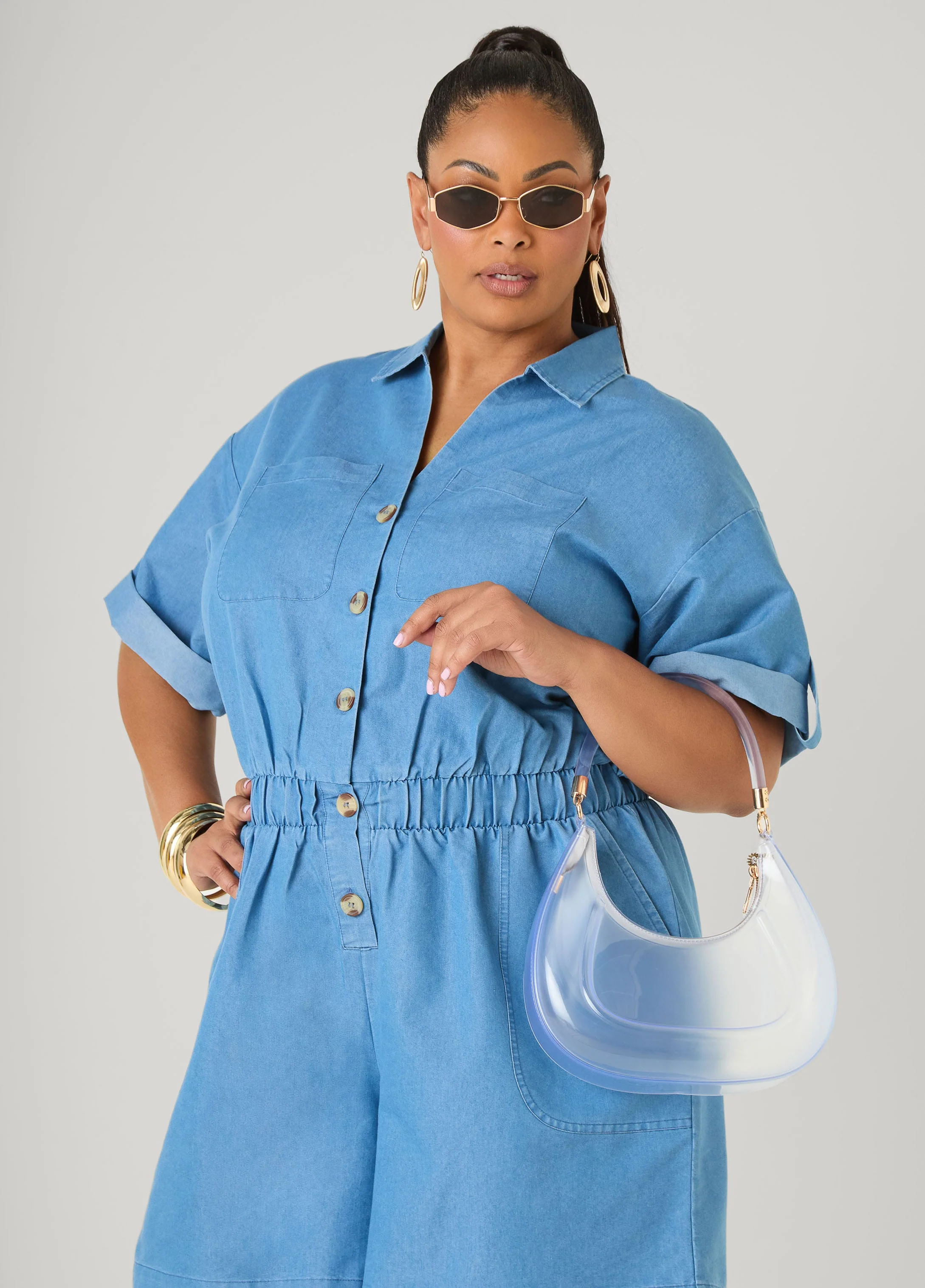 Clear Top Handle Shoulder Bag - Image 2