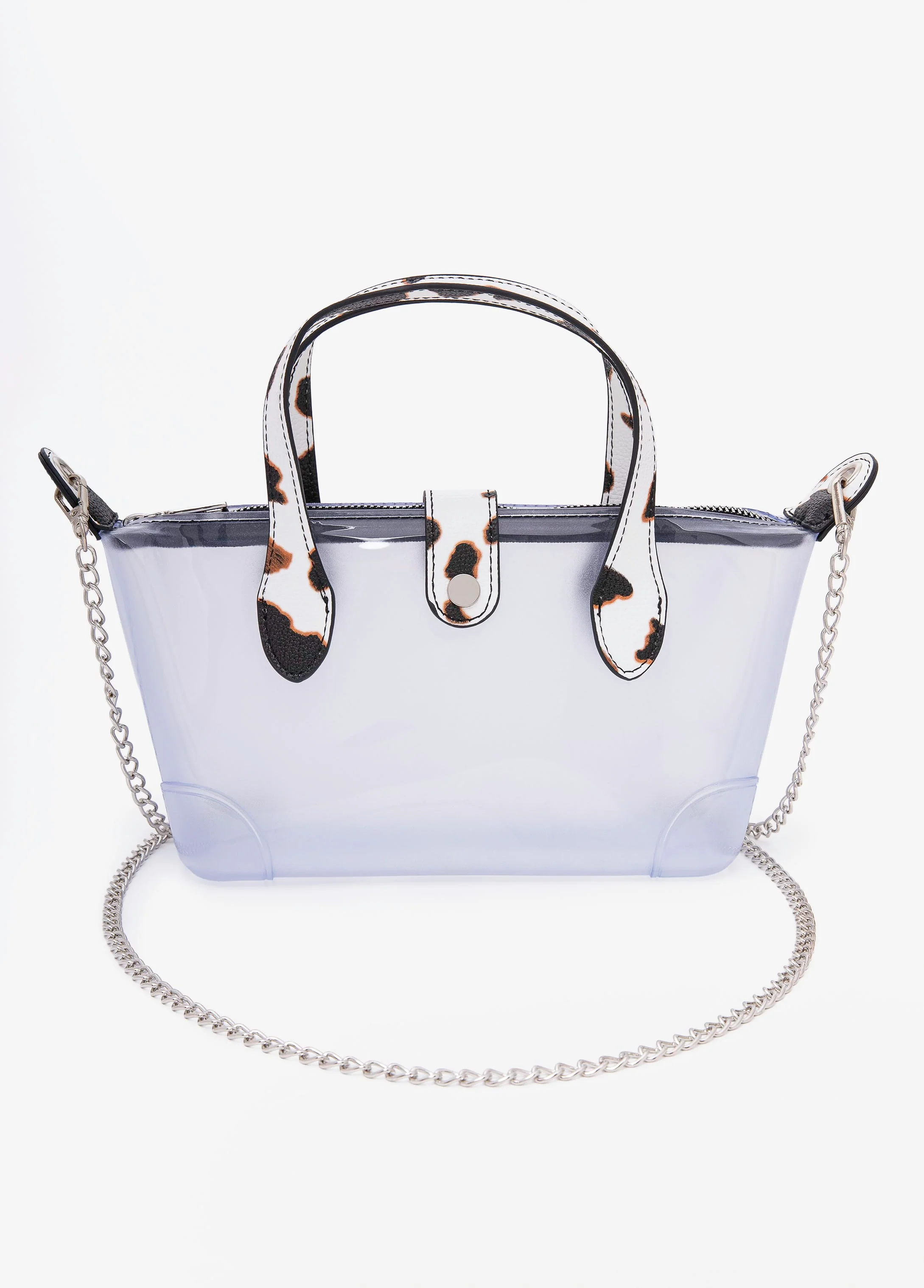 Cow Print Trimmed Clear Bag - Image 3