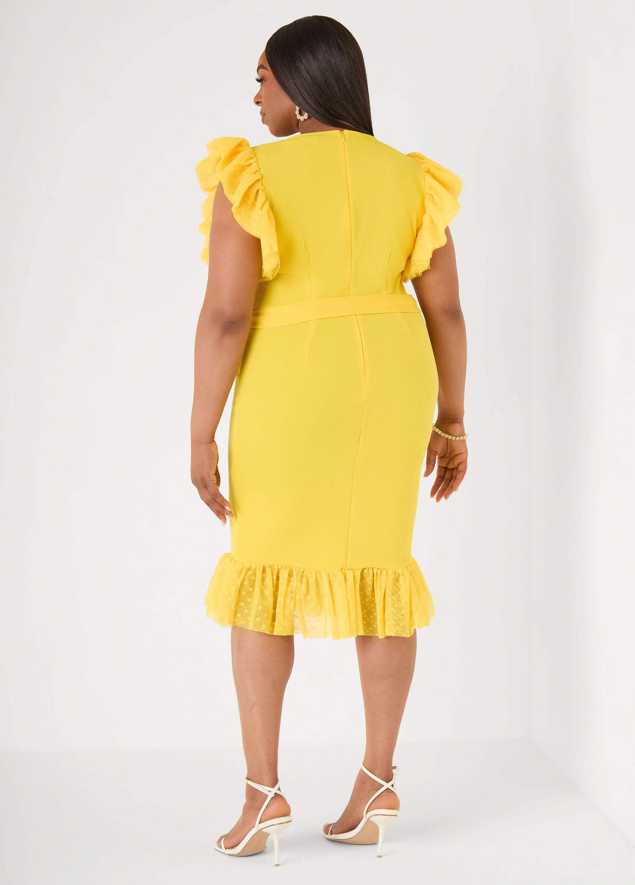 Tiered Tulle Sheath Dress - Image 6