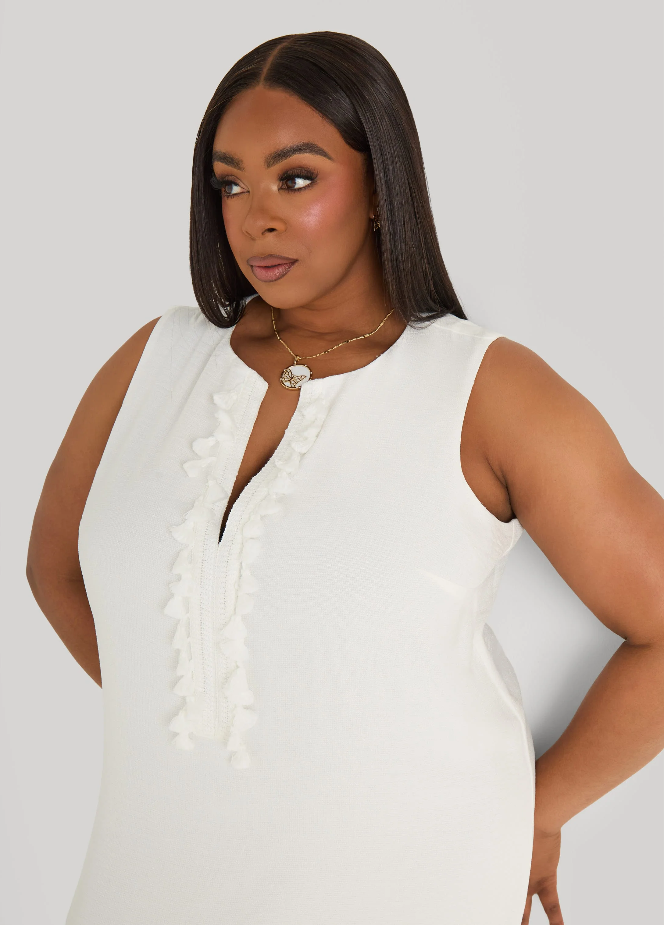 Pompom Maxi Dress - Image 4