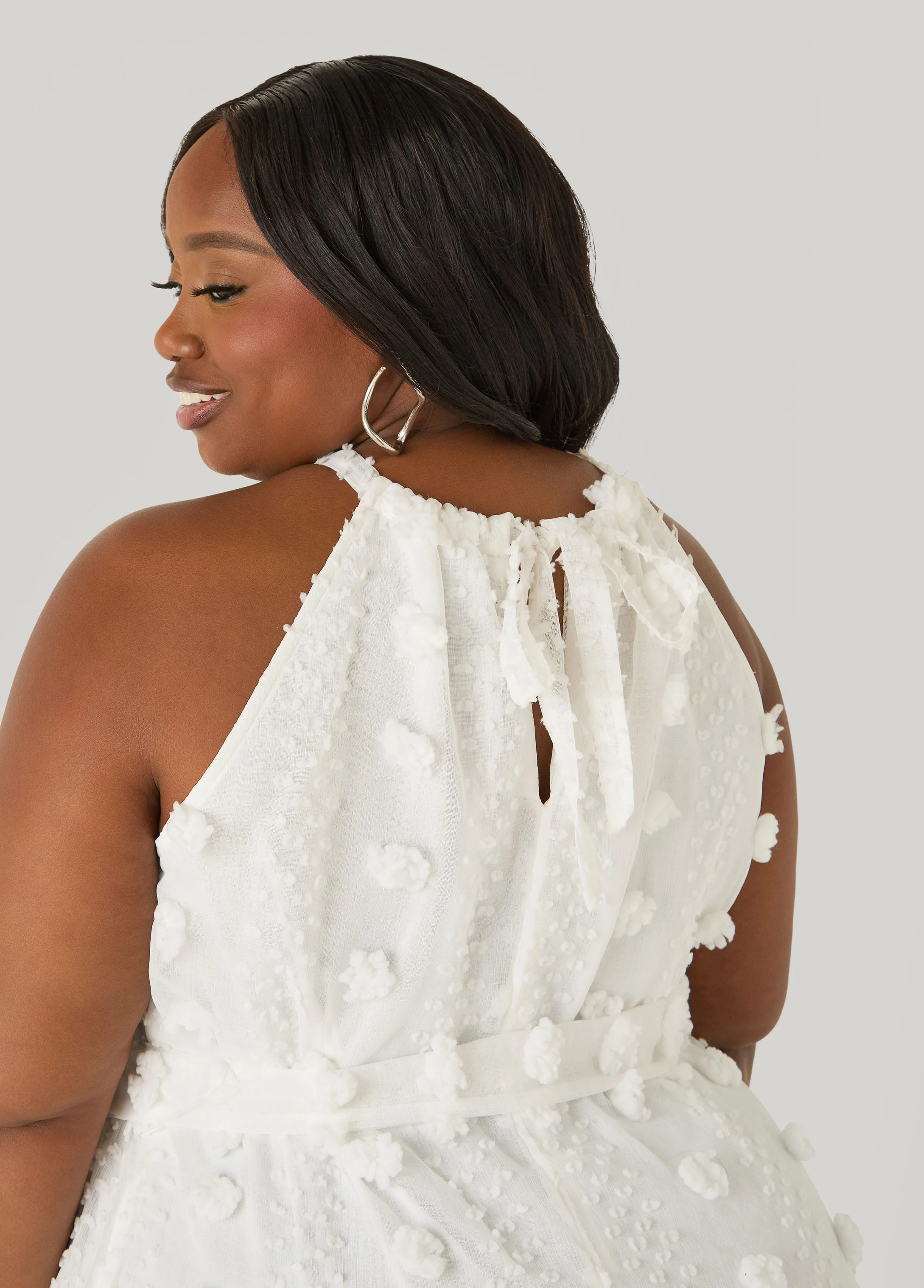 Pompom Gauze Maxi Dress - Image 4