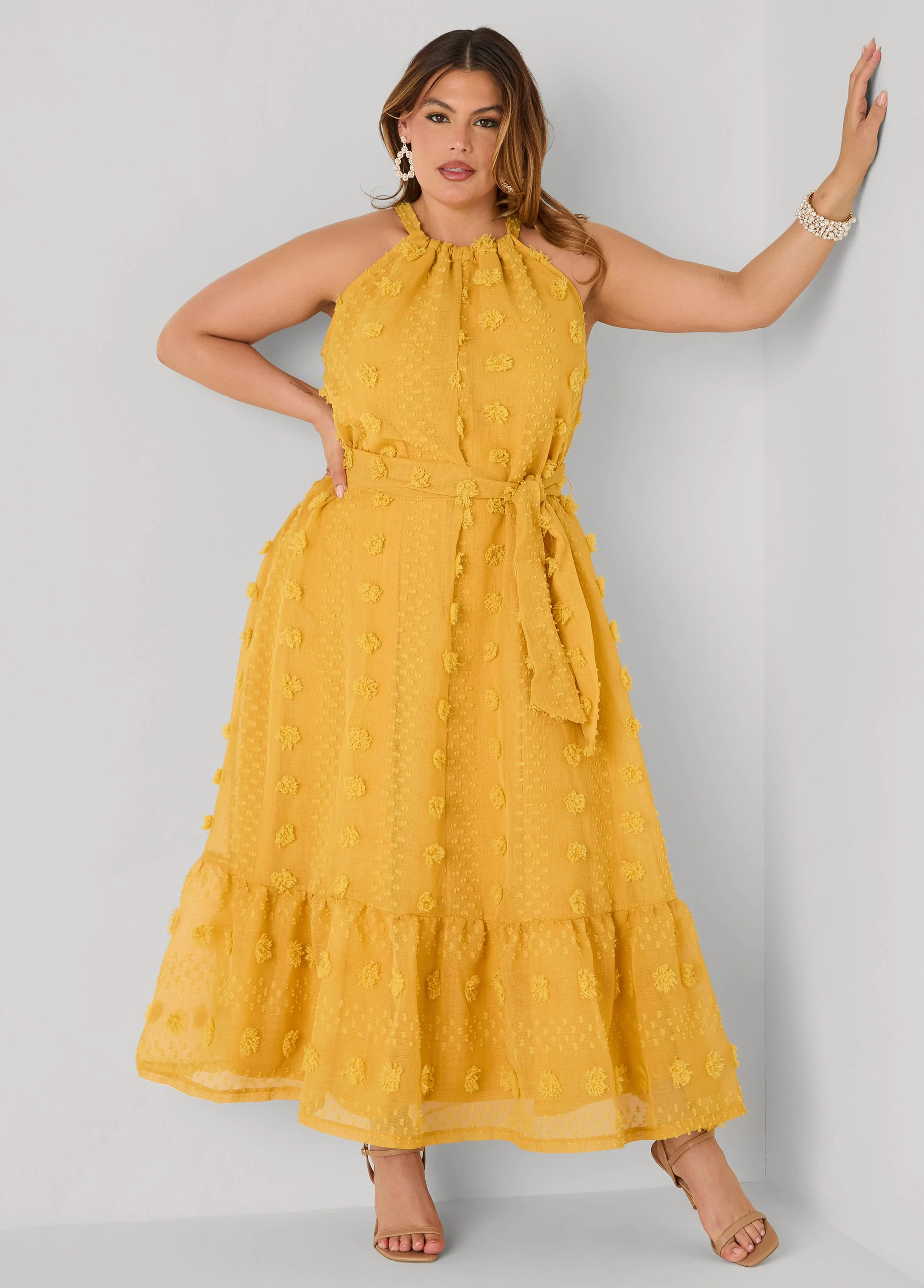 Pompom Gauze Maxi Dress - Image 8