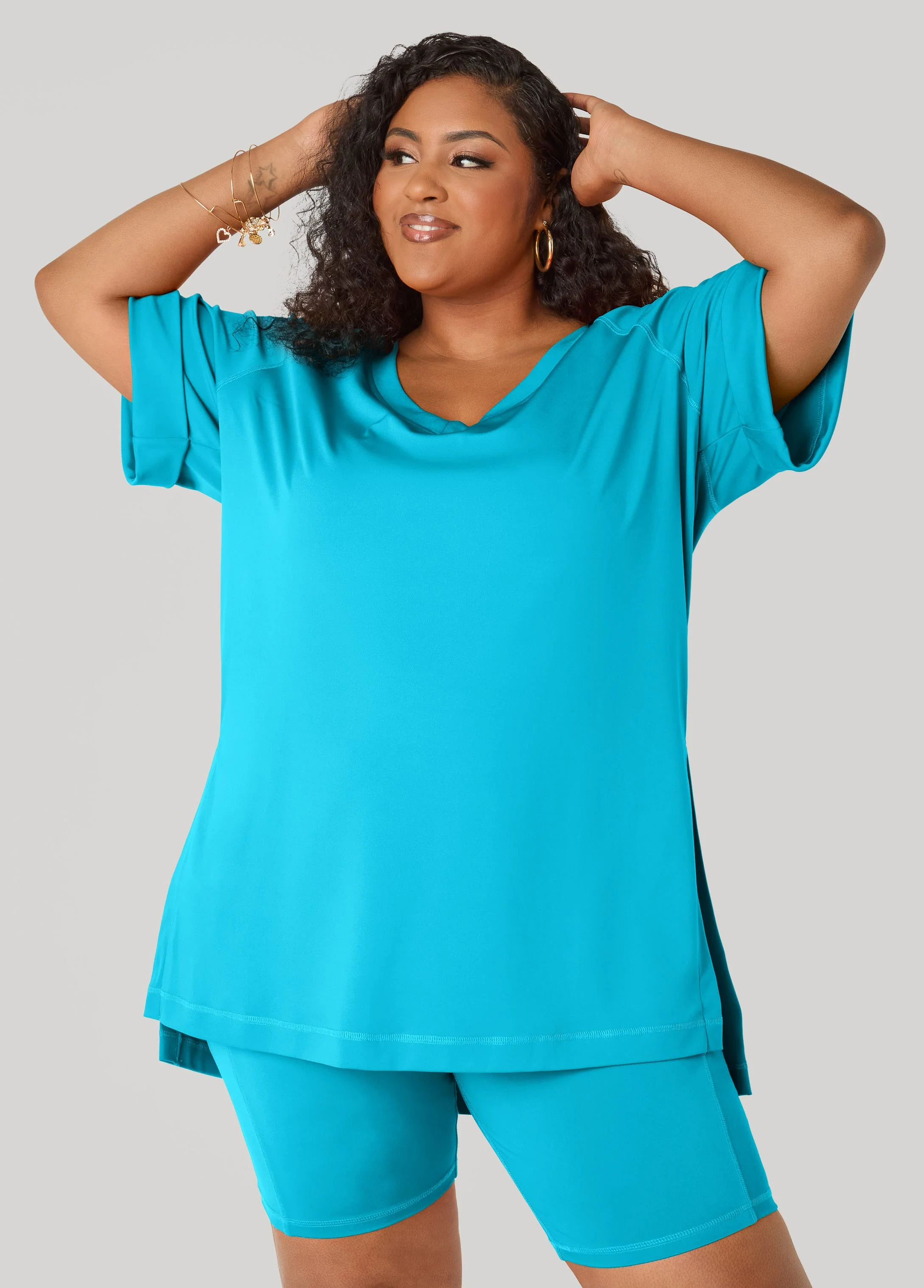 Side Split Athletic Knit Top - Image 4
