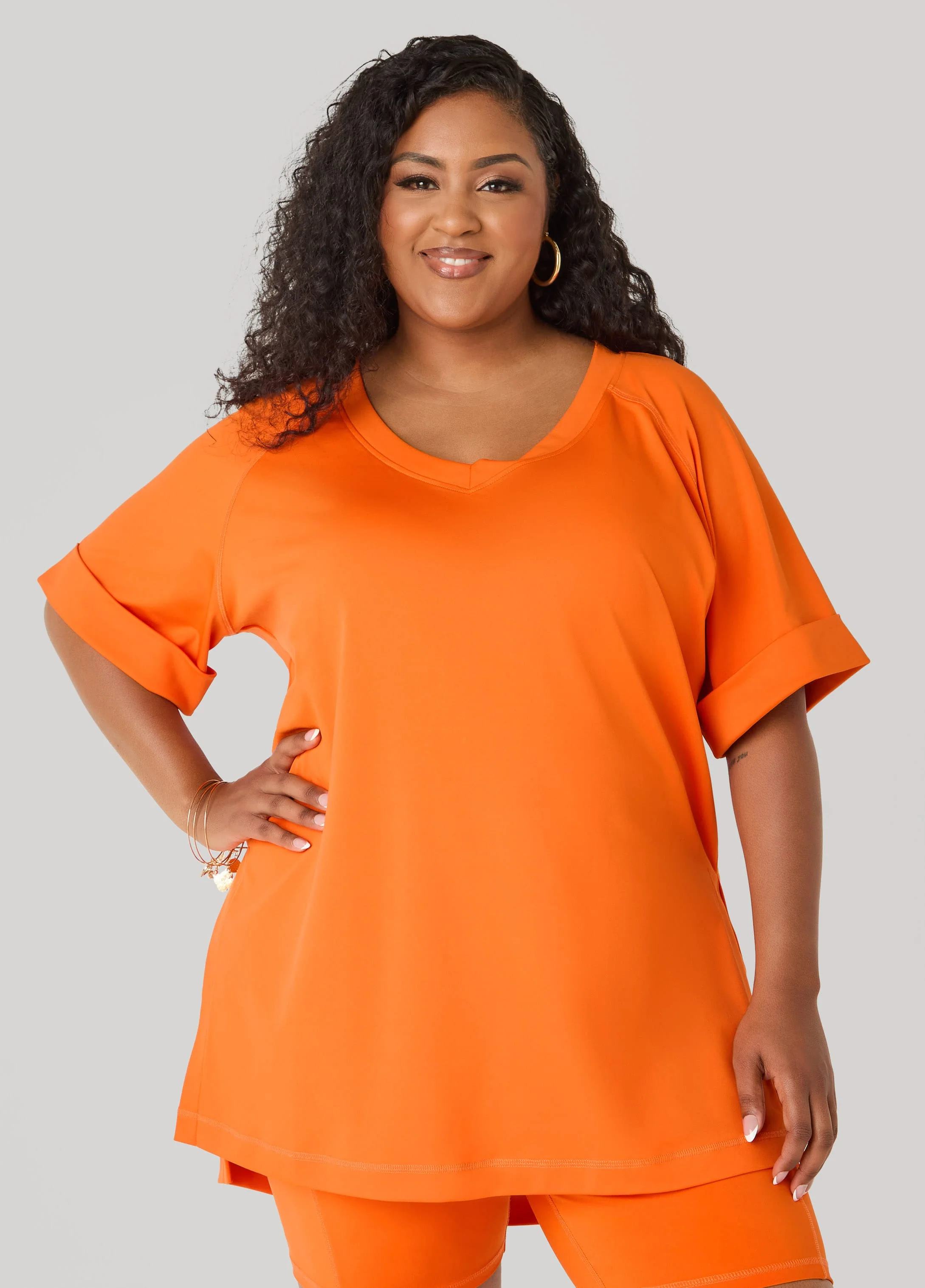 Side Split Athletic Knit Top - Image 5